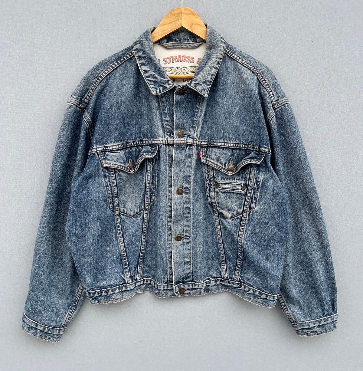 Levi's × Levi's Vintage Clothing 🔥Rare Vintage 90’s LEVIS DENIM Trucker Jacket XL Size US XL / EU 56 / 4 - 2 Thumbnail