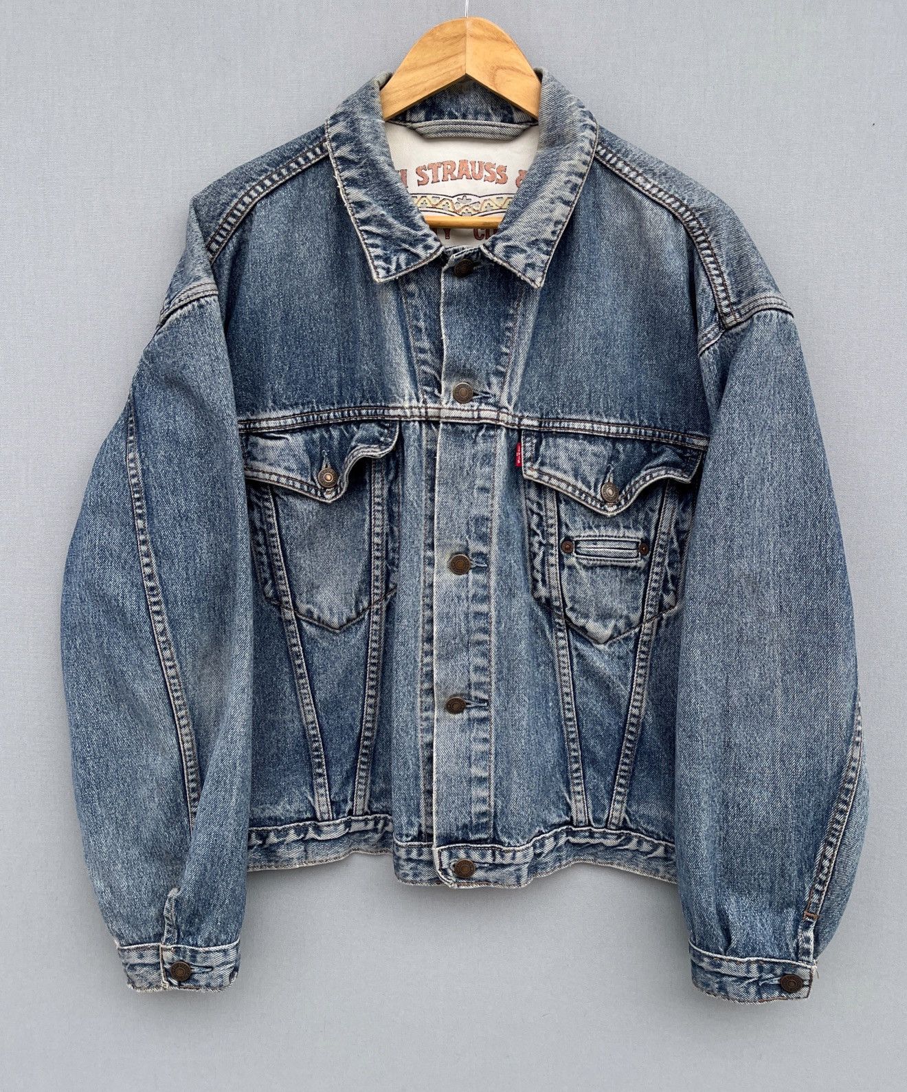 Levi's × Levi's Vintage Clothing 🔥Rare Vintage 90’s LEVIS DENIM Trucker Jacket XL Size US XL / EU 56 / 4 - 1 Thumbnail