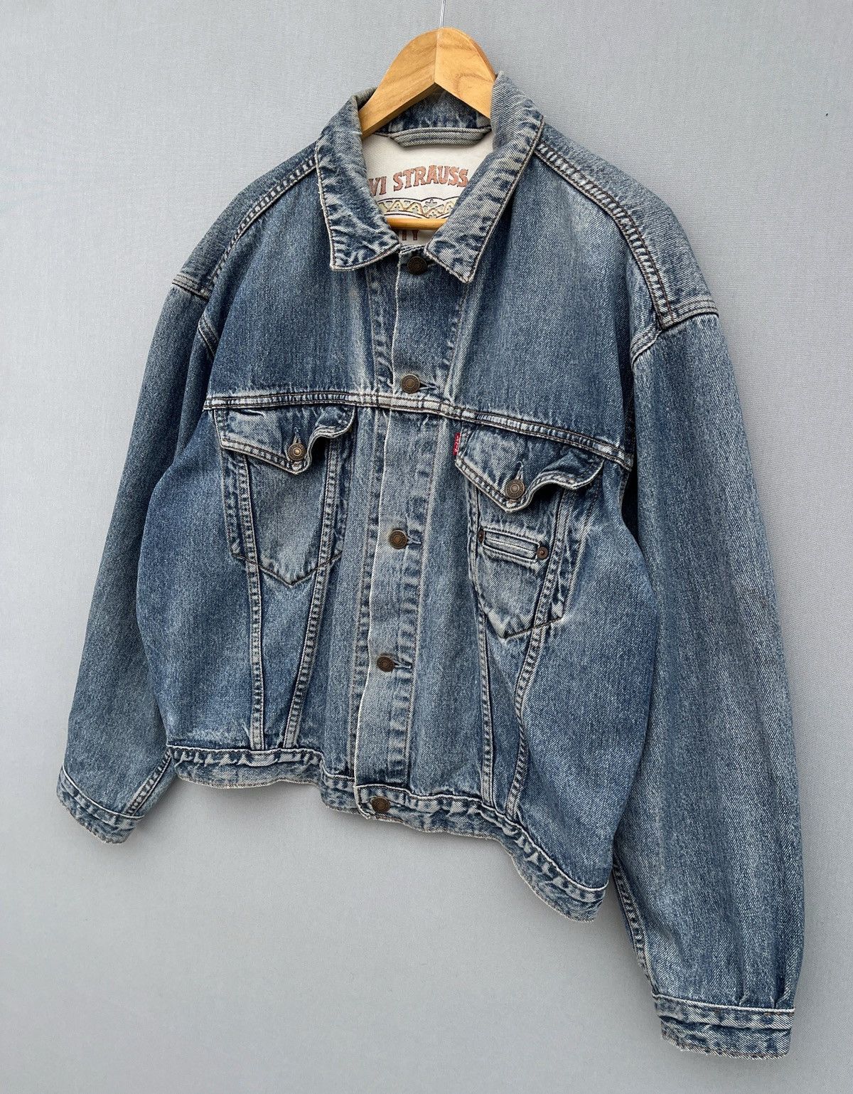 Levi's × Levi's Vintage Clothing 🔥Rare Vintage 90’s LEVIS DENIM Trucker Jacket XL Size US XL / EU 56 / 4 - 4 Thumbnail
