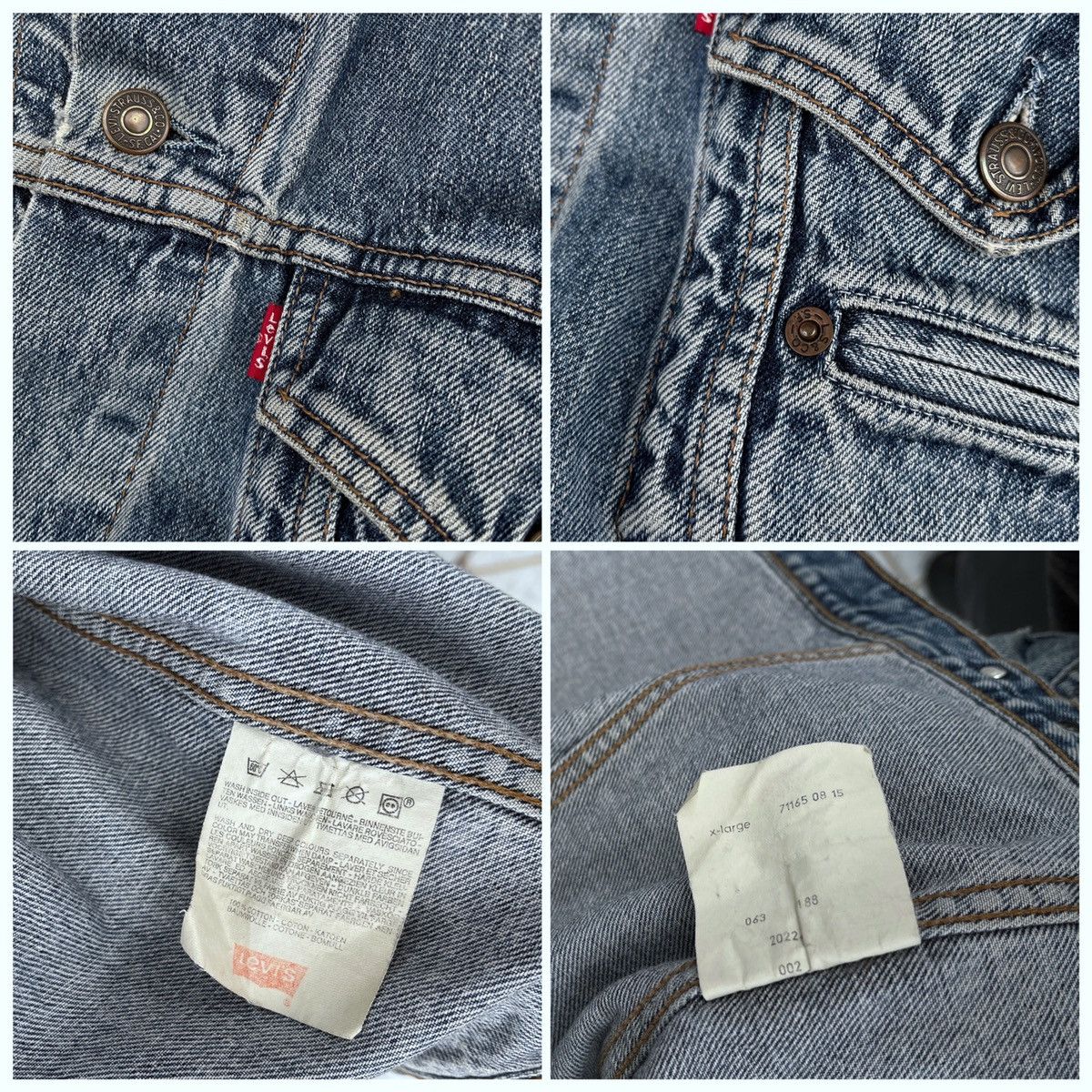 Levi's × Levi's Vintage Clothing 🔥Rare Vintage 90’s LEVIS DENIM Trucker Jacket XL Size US XL / EU 56 / 4 - 6 Thumbnail