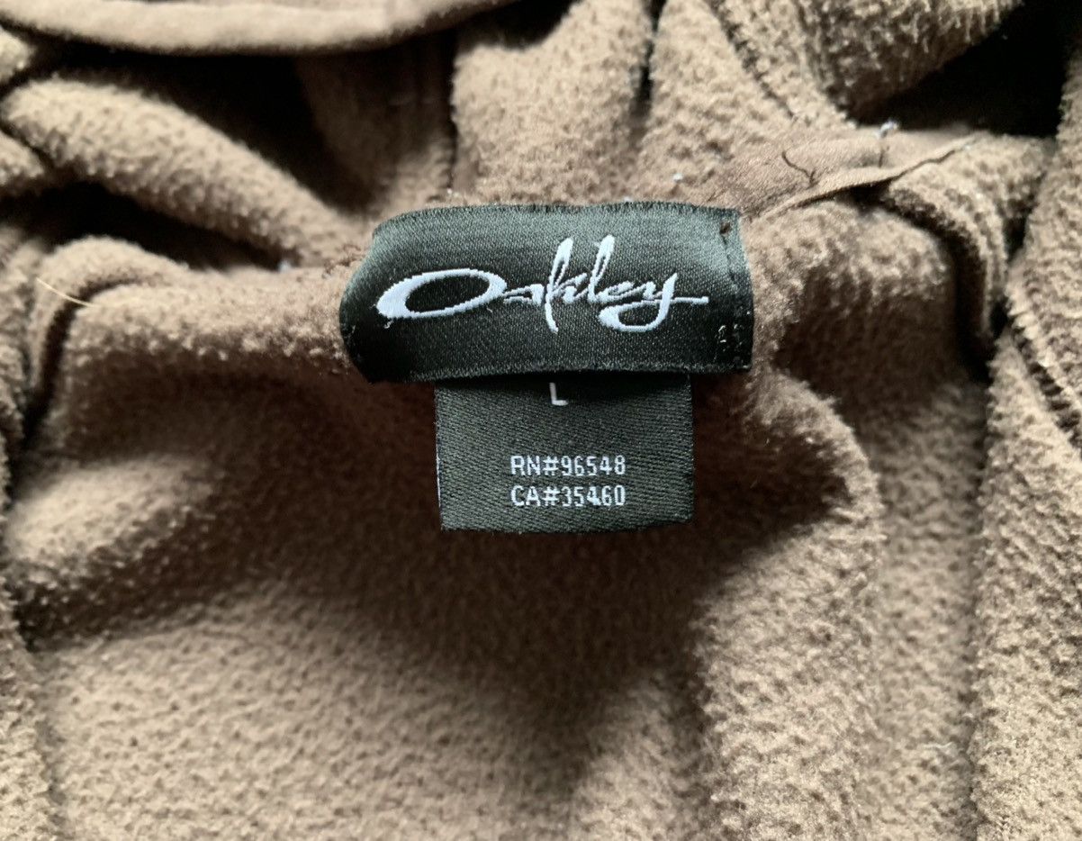 Oakley OAKLEY RARE BROWN FLEECE HOODIE Y2K VINTAGE HOODIE Size L / US 10 / IT 46 - 3 Thumbnail