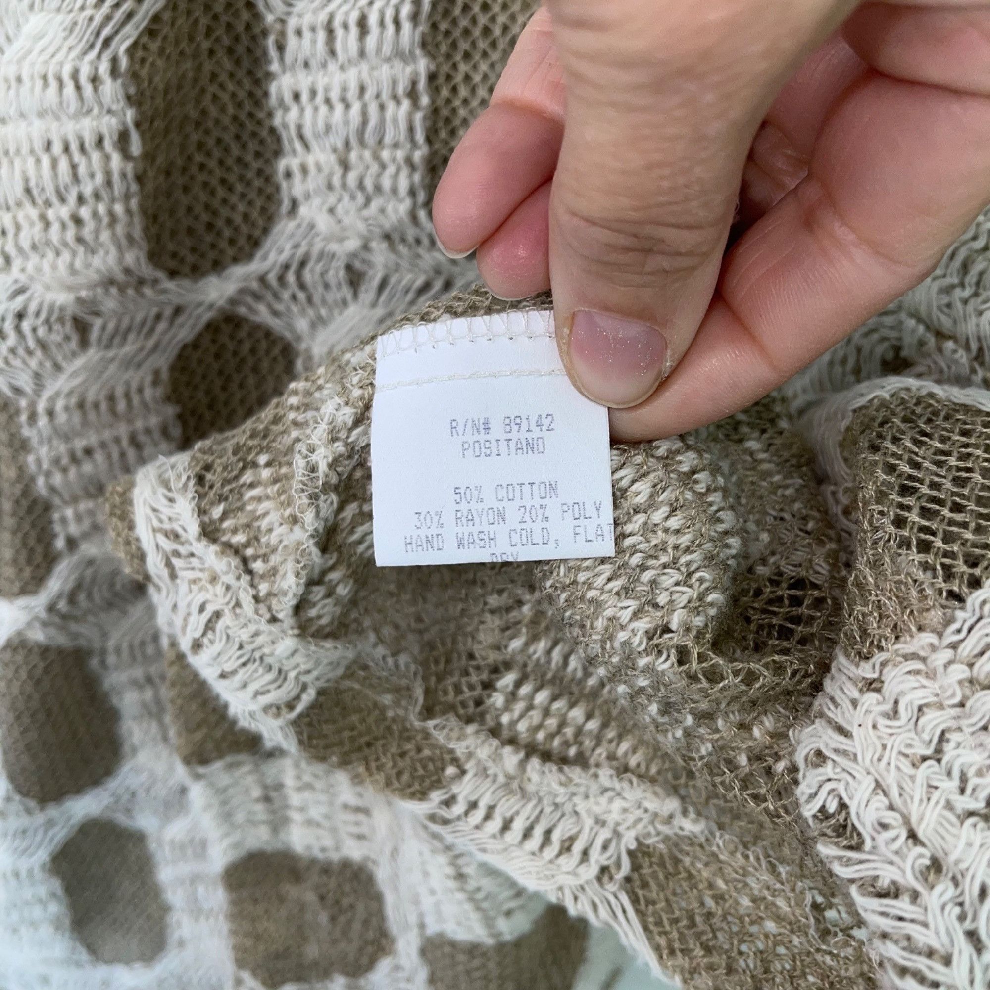 Positano Womens Sweater Medium Oversized Lagenlook Cotton