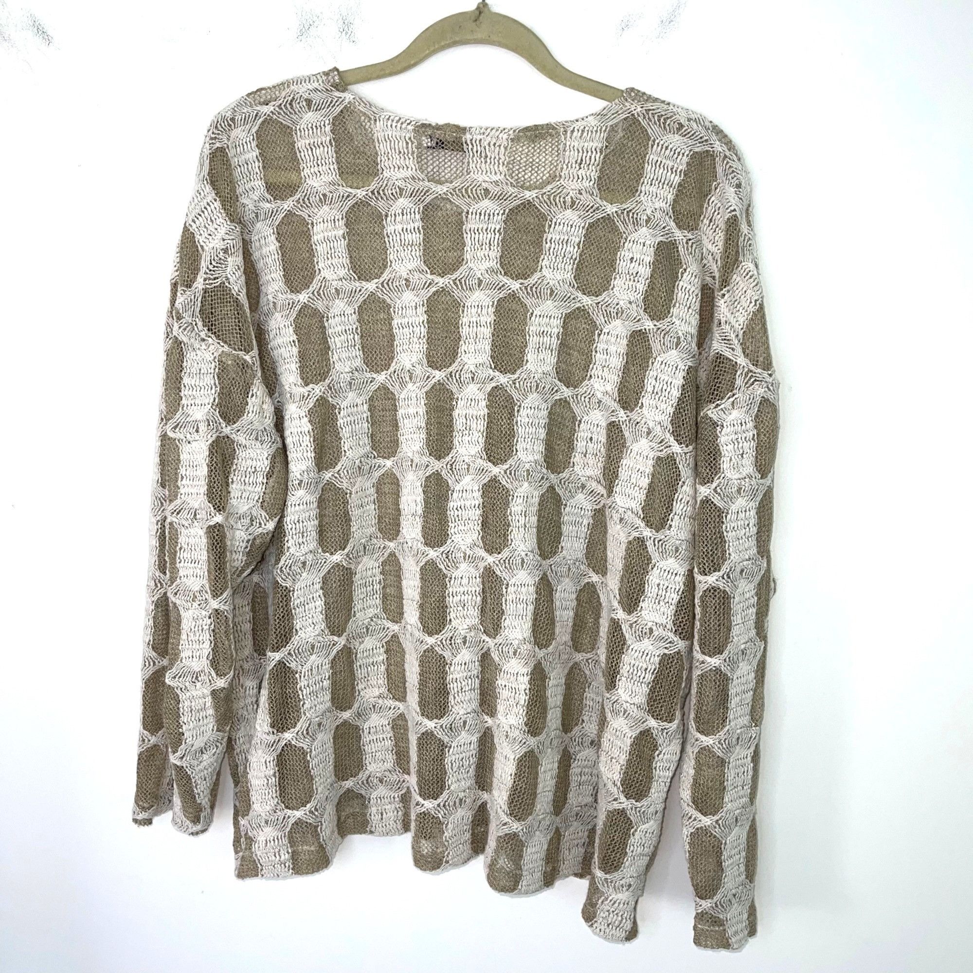 Positano Womens Sweater Medium Oversized Lagenlook Cotton