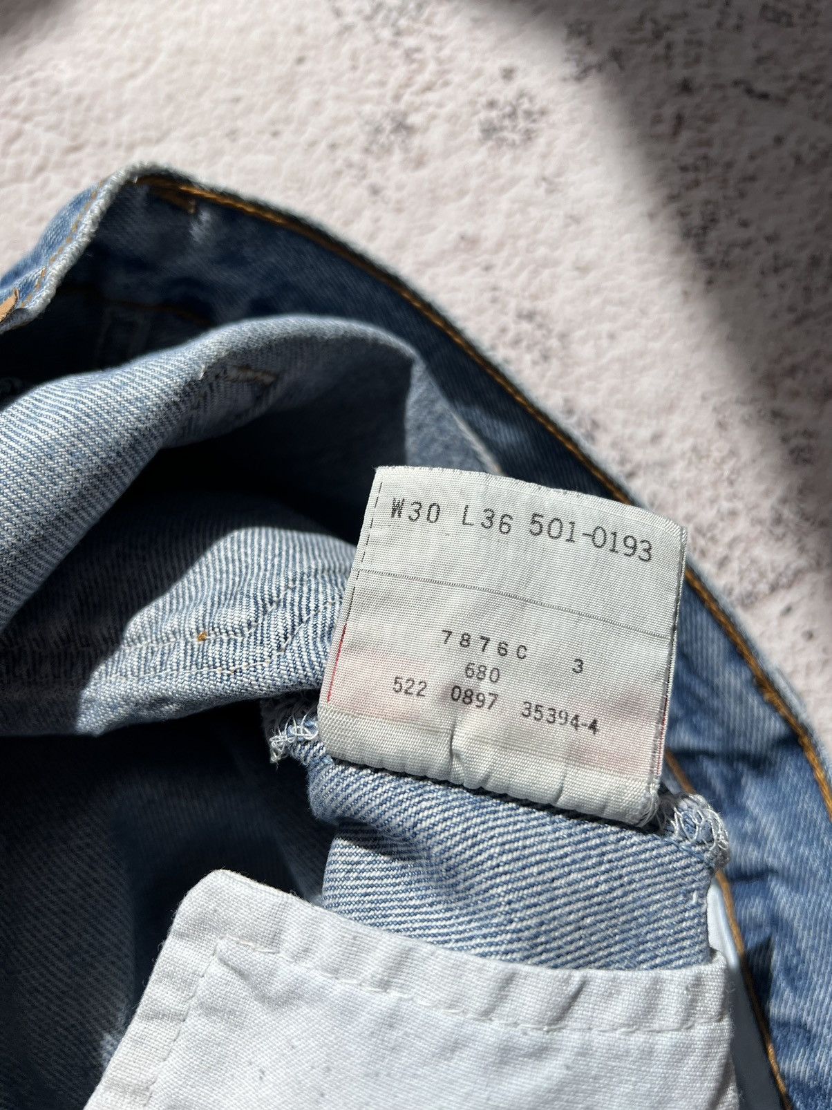 Levi's × Vintage 🇺🇸Vintage 90s Levi’s 501 Washed Blue Denim Jeans Size US 30 / EU 46 - 11 Thumbnail