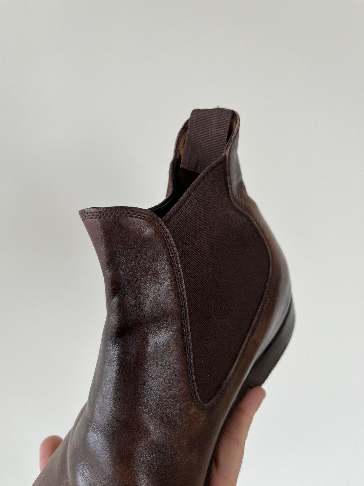 Handmade rrp 1300€ Paolo Scafora Handmade Leather Chelsea Boots Size US 8 / EU 41 - 15 Thumbnail