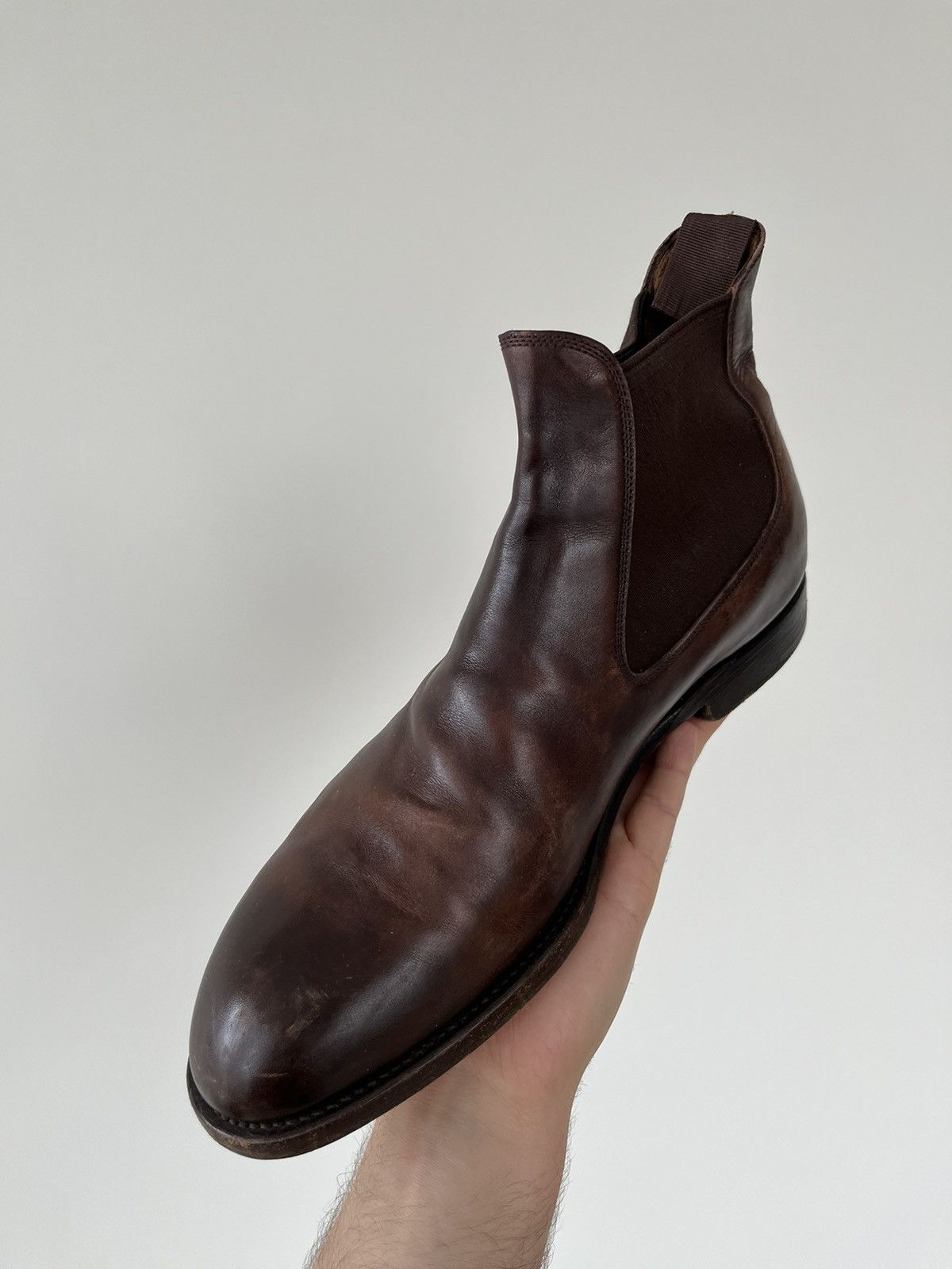 Handmade rrp 1300€ Paolo Scafora Handmade Leather Chelsea Boots Size US 8 / EU 41 - 14 Thumbnail