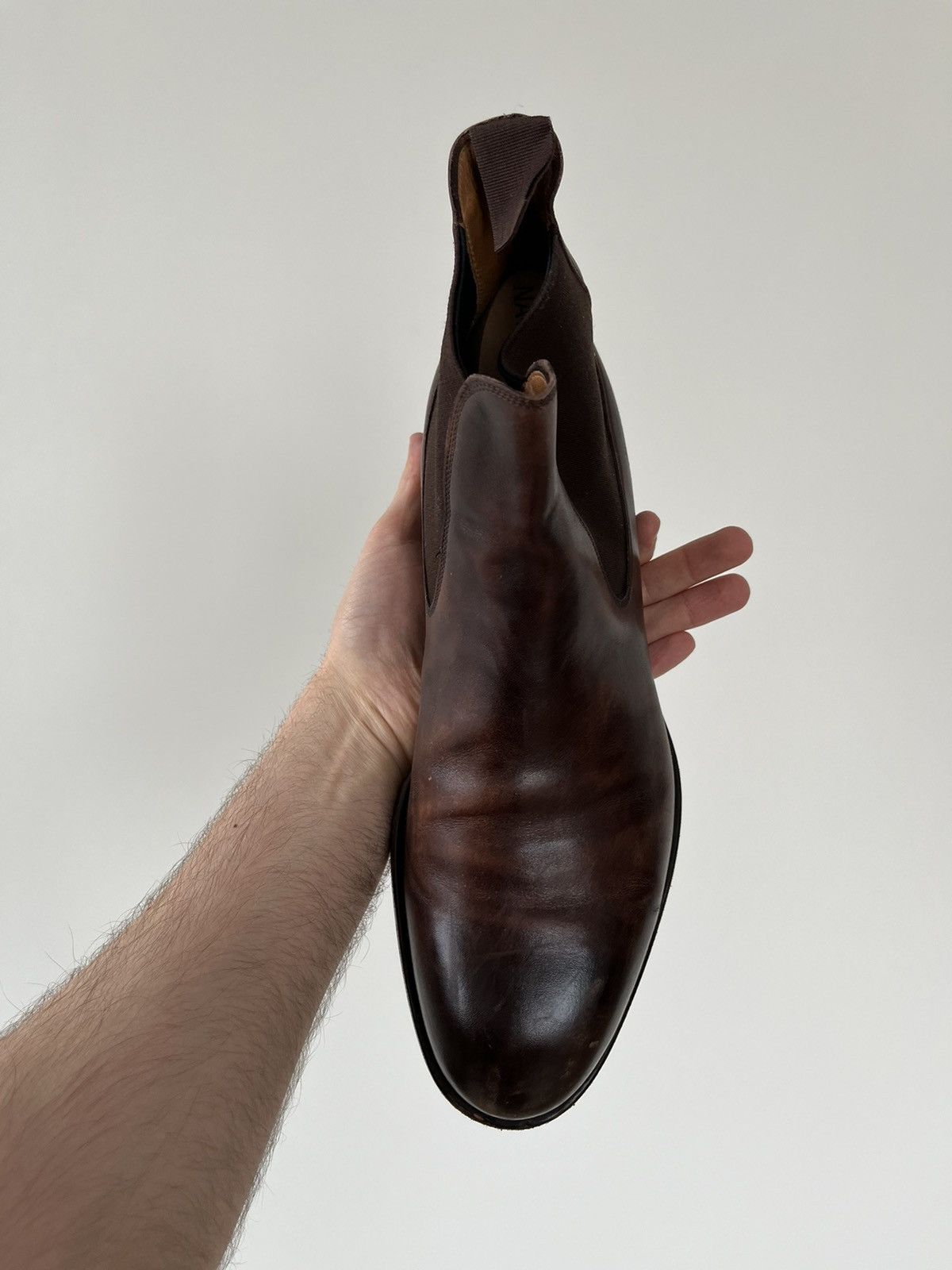 Handmade rrp 1300€ Paolo Scafora Handmade Leather Chelsea Boots Size US 8 / EU 41 - 20 Thumbnail