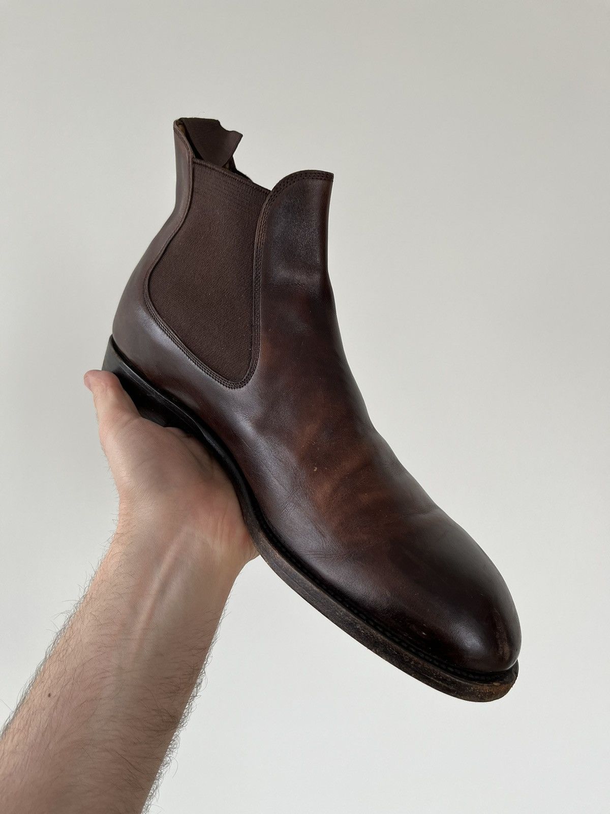 Handmade rrp 1300€ Paolo Scafora Handmade Leather Chelsea Boots Size US 8 / EU 41 - 21 Thumbnail