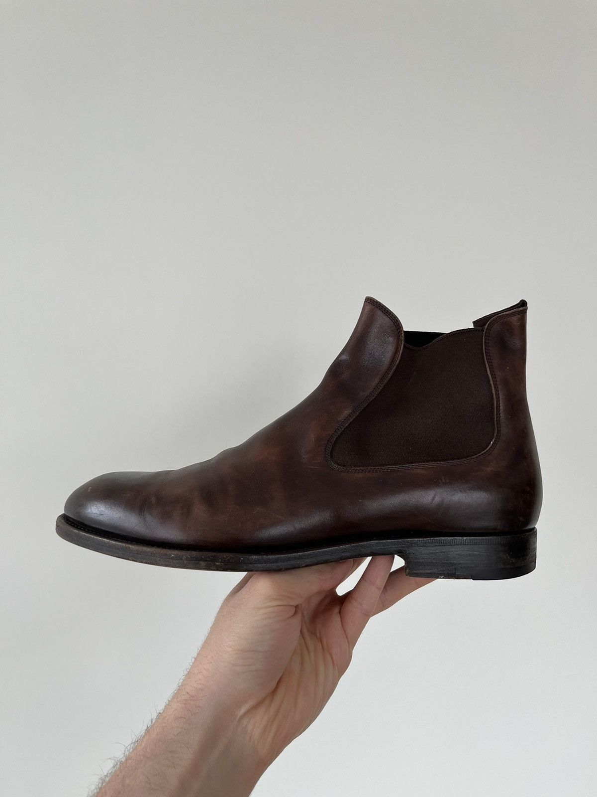 Handmade rrp 1300€ Paolo Scafora Handmade Leather Chelsea Boots Size US 8 / EU 41 - 19 Thumbnail