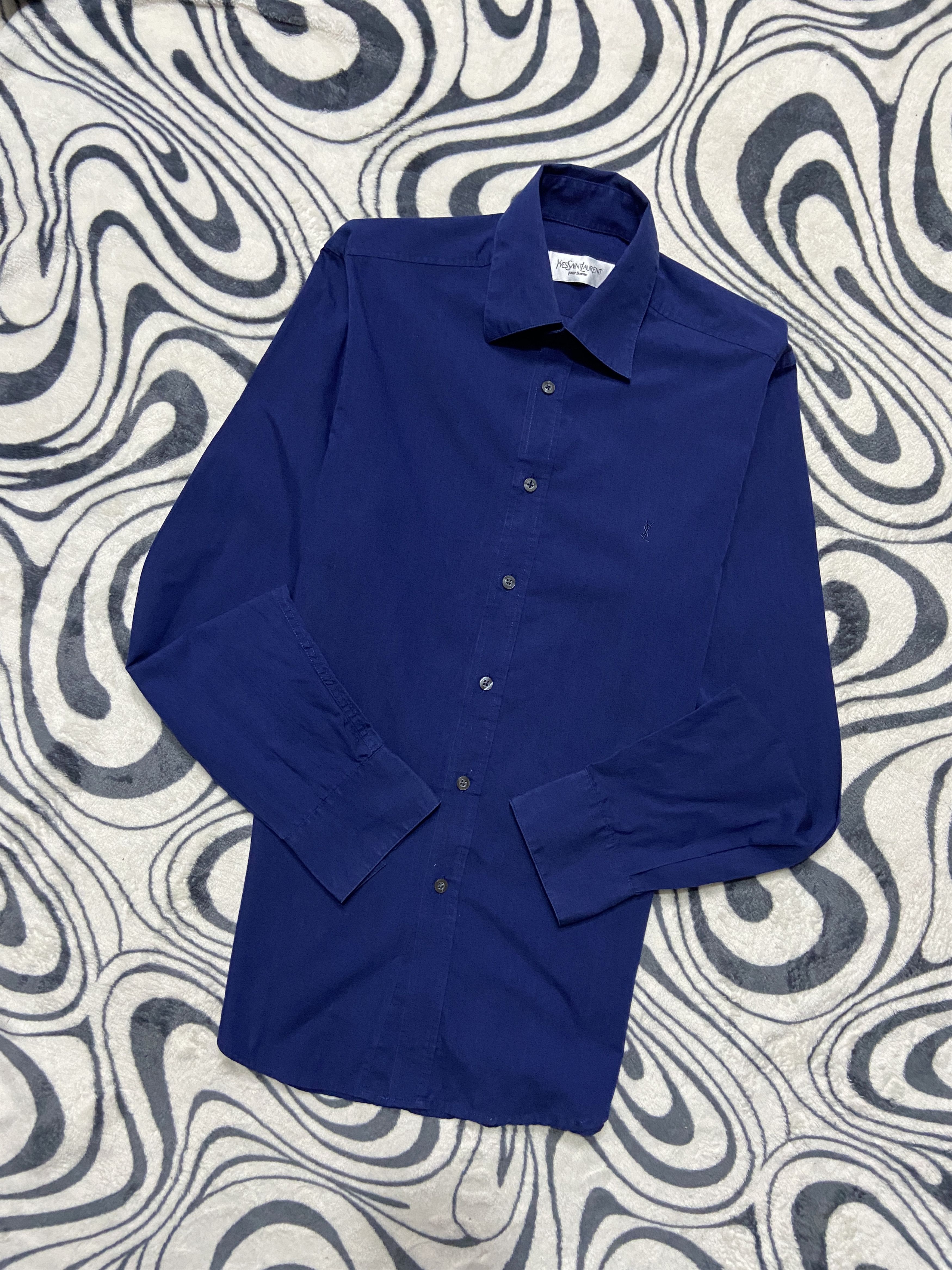 Yves Saint Laurent Yves Saint Laurent YSL Men's Long Sleeve Shirt Size US S / EU 44-46 / 1 - 1 Thumbnail