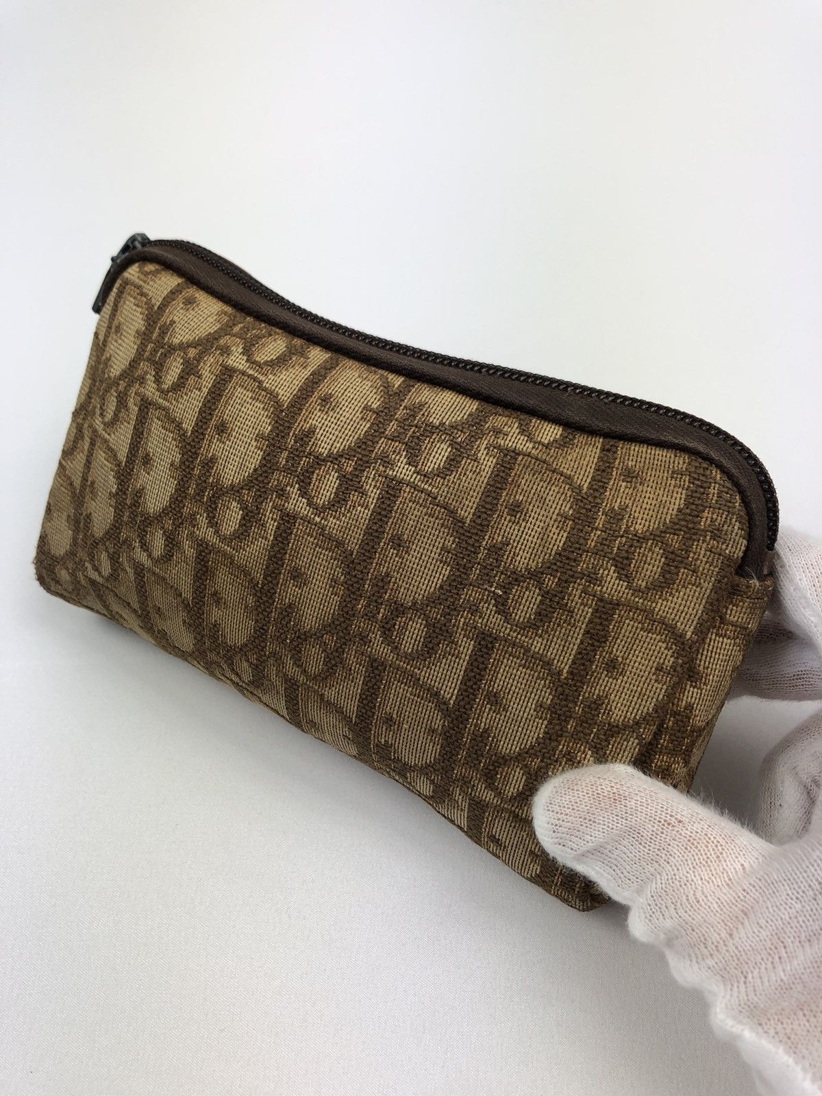 Dior trotter canvas clutch bag