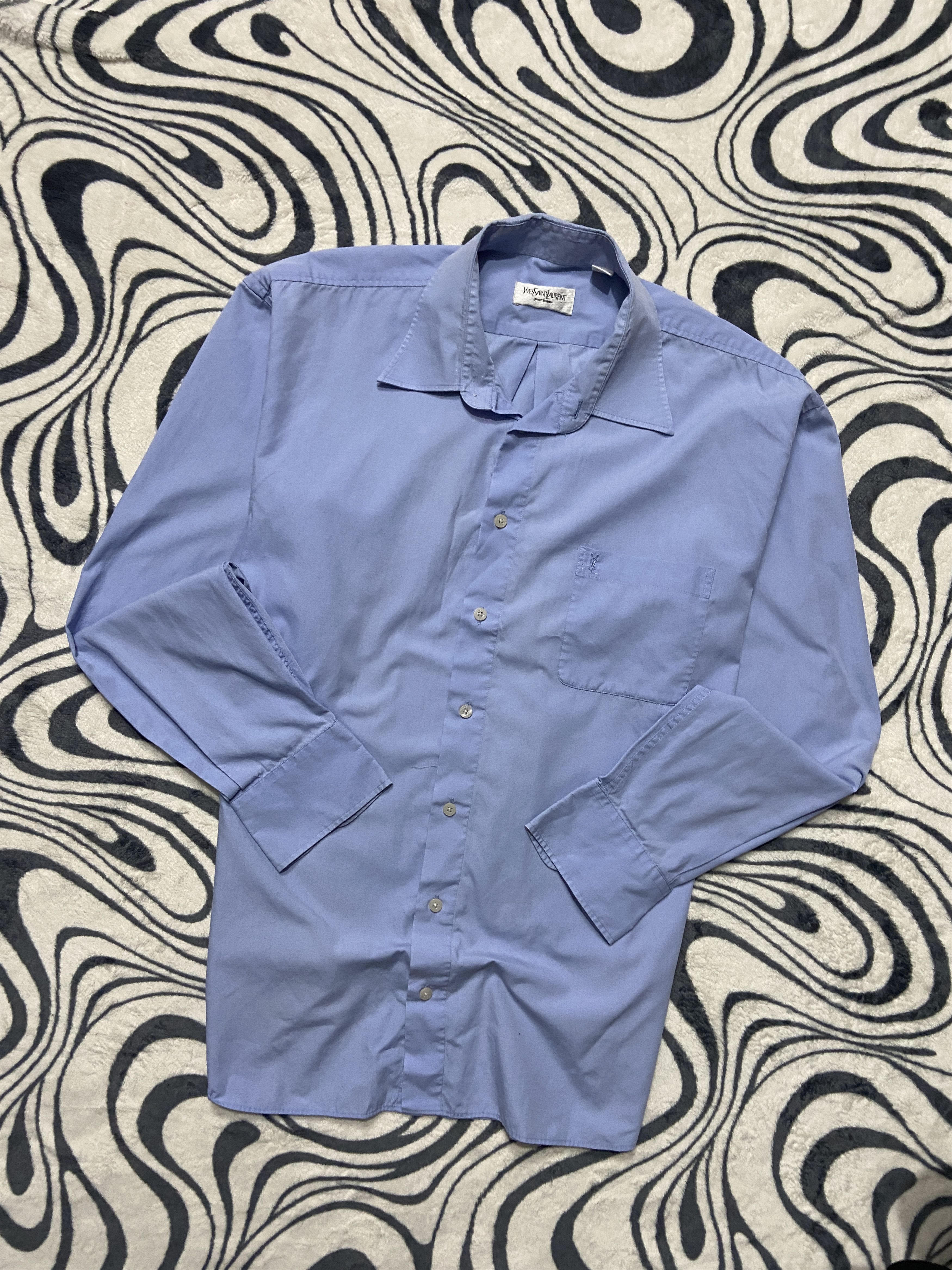 Yves Saint Laurent Yves Saint Laurent YSL Men's Long Sleeve Shirt Size US XXL / EU 58 / 5 - 1 Thumbnail