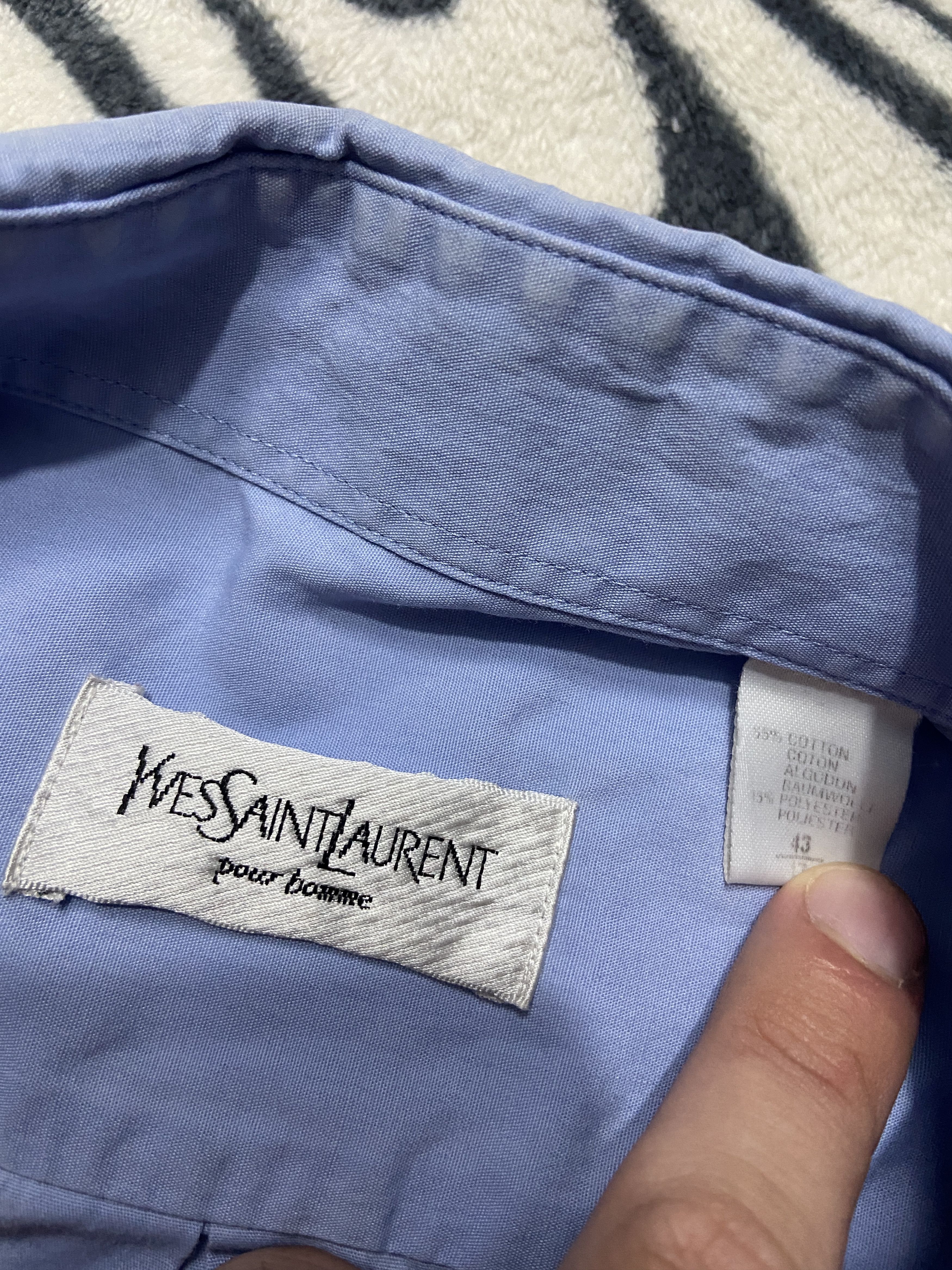 Yves Saint Laurent Yves Saint Laurent YSL Men's Long Sleeve Shirt Size US XXL / EU 58 / 5 - 4 Thumbnail