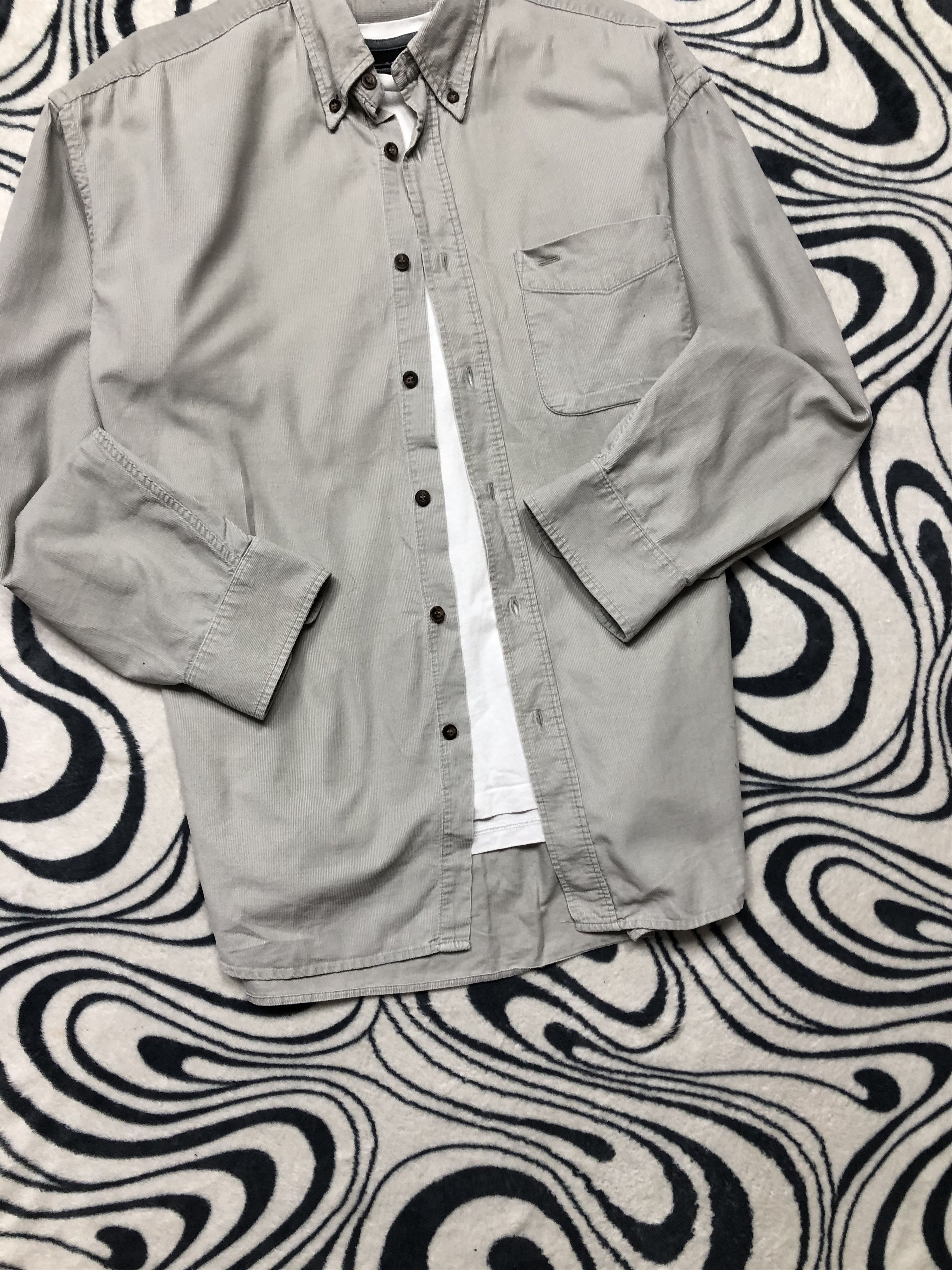 Flannel × Vintage Vintage Corduroy Flannel Mens Shirt Size US XL / EU 56 / 4 - 3 Thumbnail