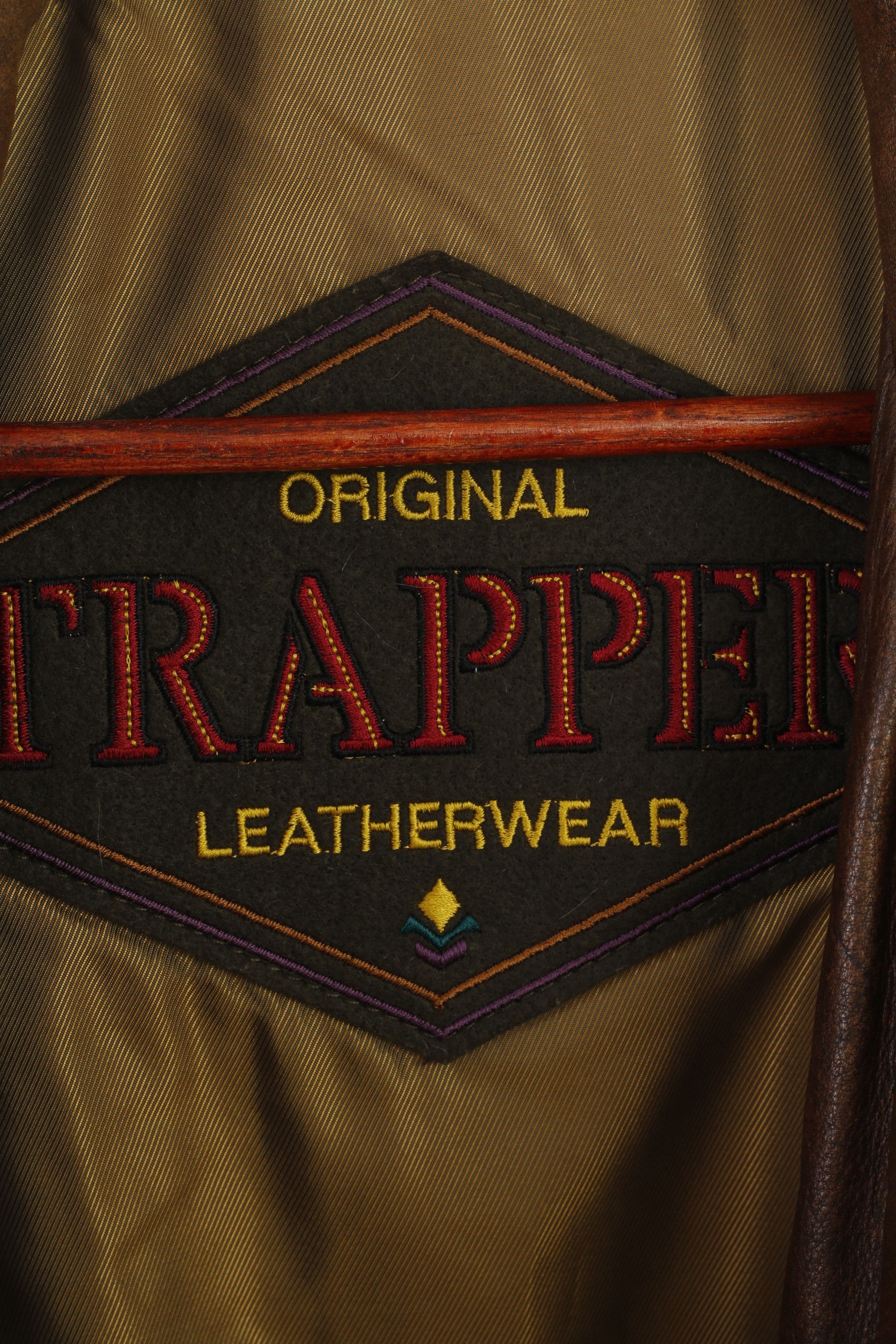 Leather × Vintage Original Trapper Men XL Waistcoat Brown Leather Vintage 0355 Size US XL / EU 56 / 4 - 4 Thumbnail