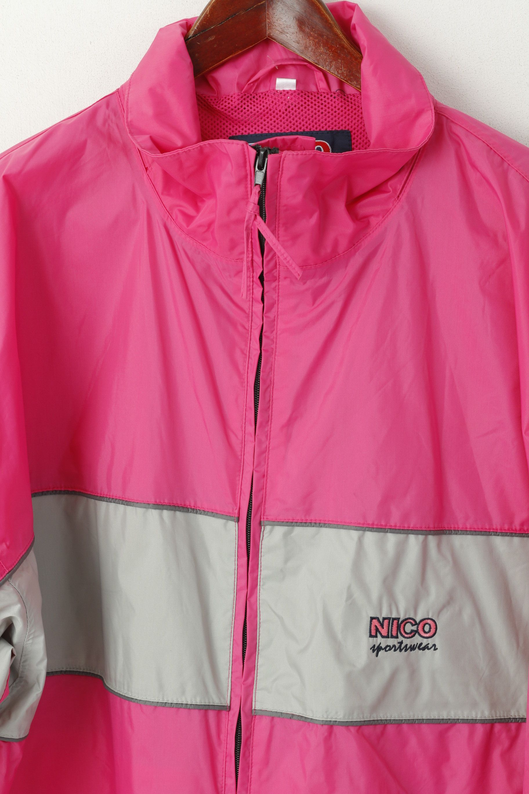 Vintage NICO Sportswear Men XL Jacket Pink Nylon Vintage 1757 Size US XL / EU 56 / 4 - 3 Thumbnail