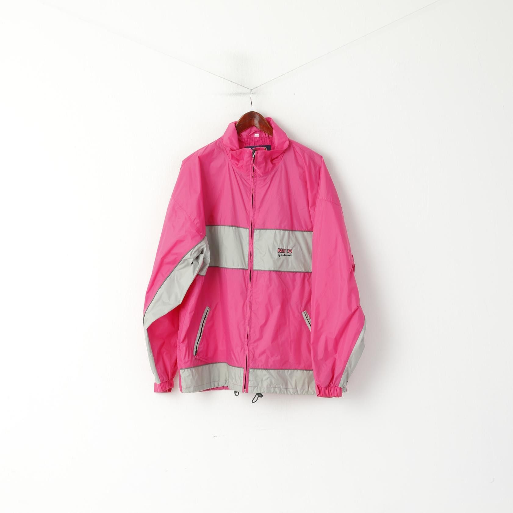 Vintage NICO Sportswear Men XL Jacket Pink Nylon Vintage 1757 Size US XL / EU 56 / 4 - 2 Thumbnail