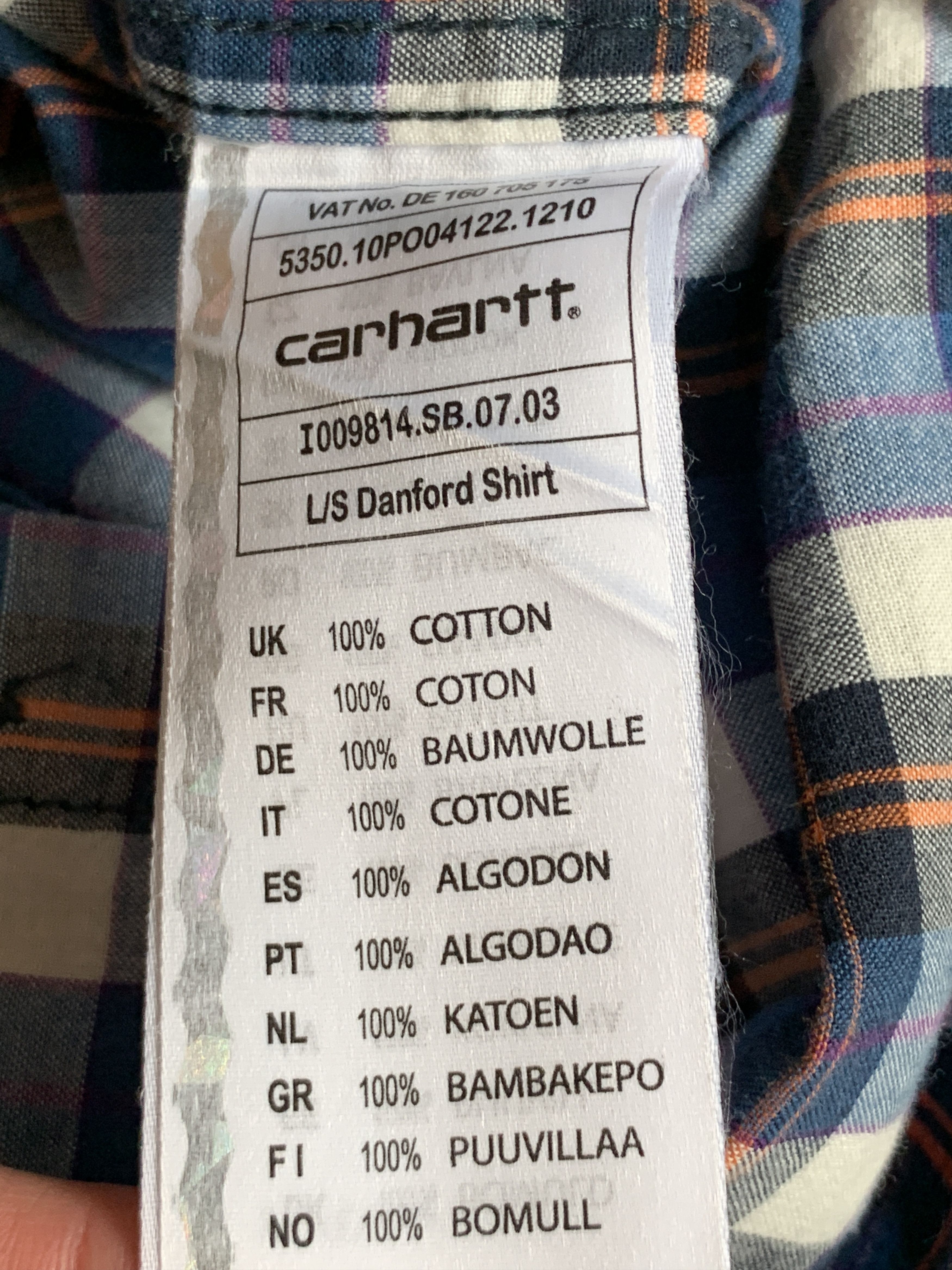 Carhartt Carhartt L/S Danford Shirt Check Men's Size US S / EU 44-46 / 1 - 6 Thumbnail