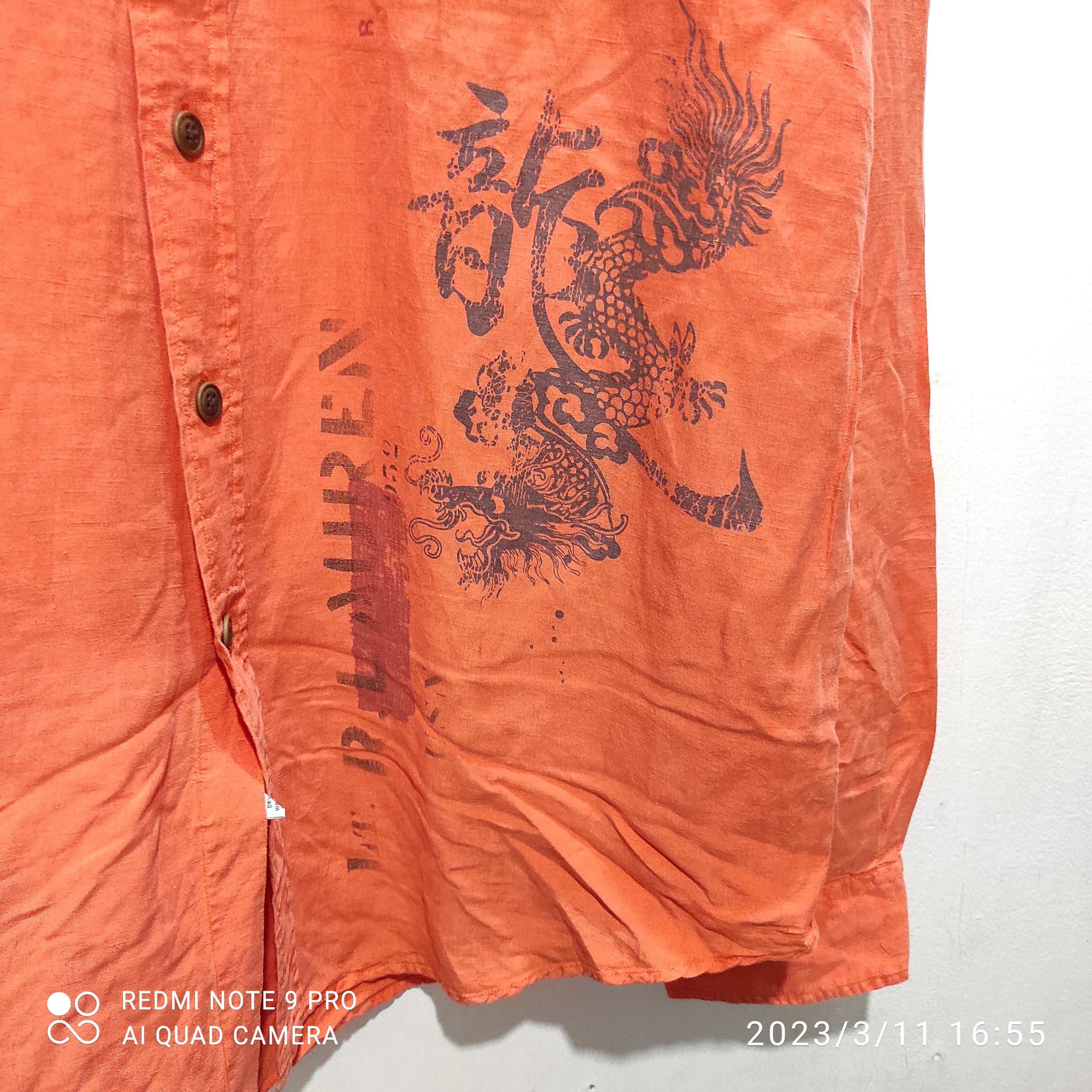 Polo Ralph Lauren Polo Ralph Lauren Linen Silk Dragon Asian Graphics Shirt Size US L / EU 52-54 / 3 - 8 Thumbnail
