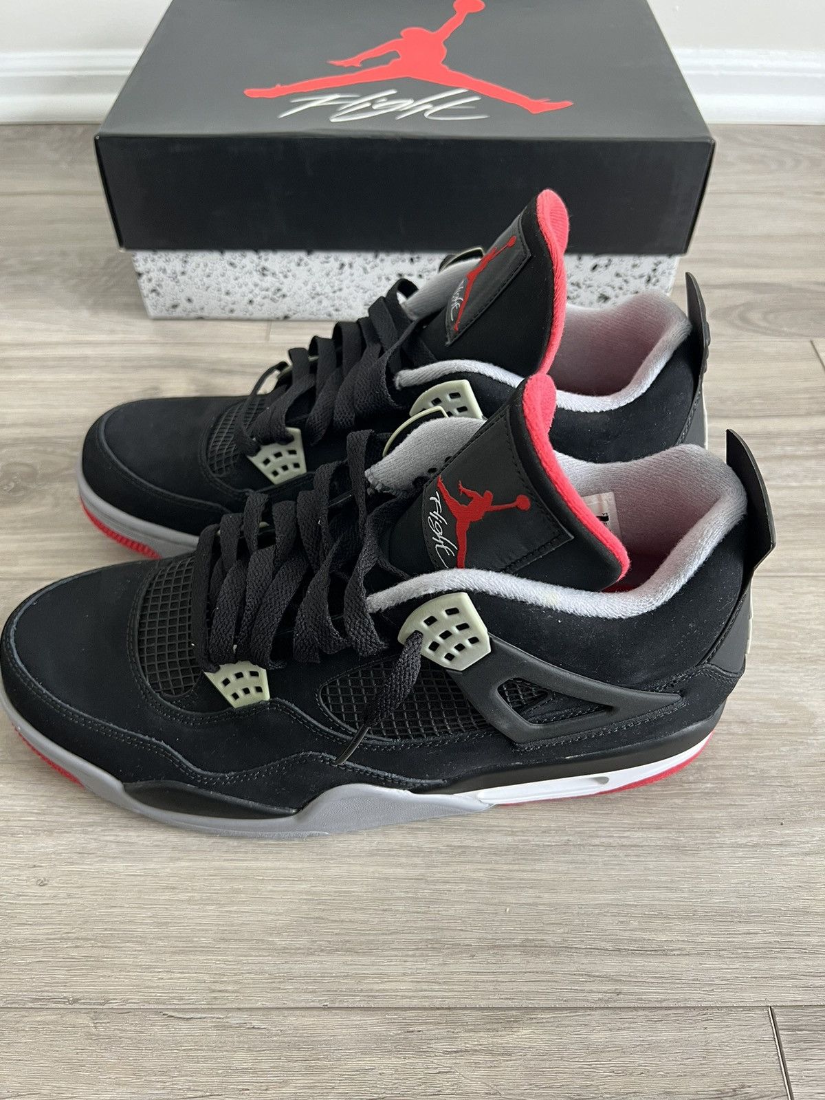 Jordan Brand Jordan 4 Retro Black Cement Rare (2012) Size US 12 / EU 45 - 2 Thumbnail