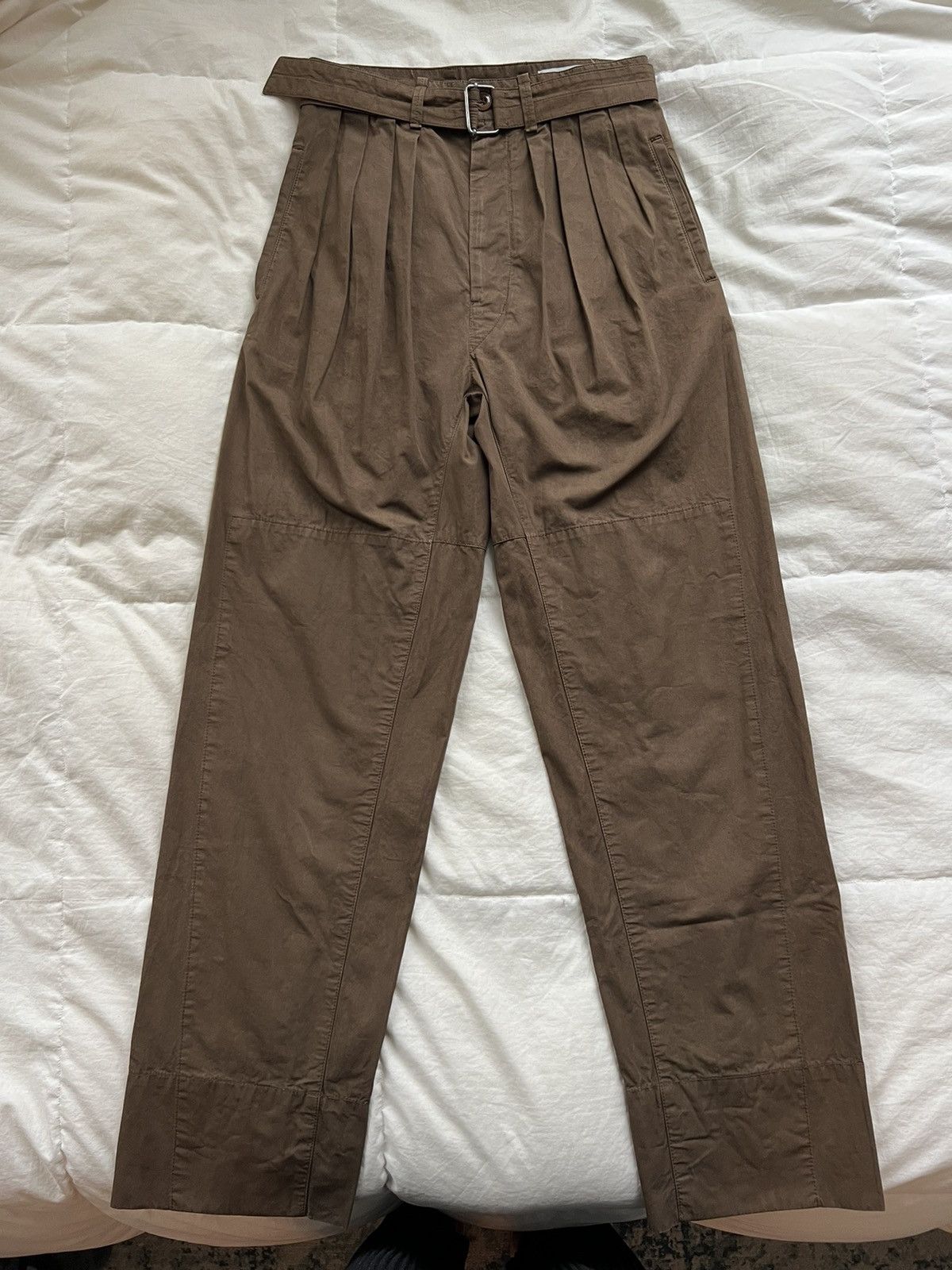 Lemaire Lemaire Brown 4 Pleat Trousers | Grailed