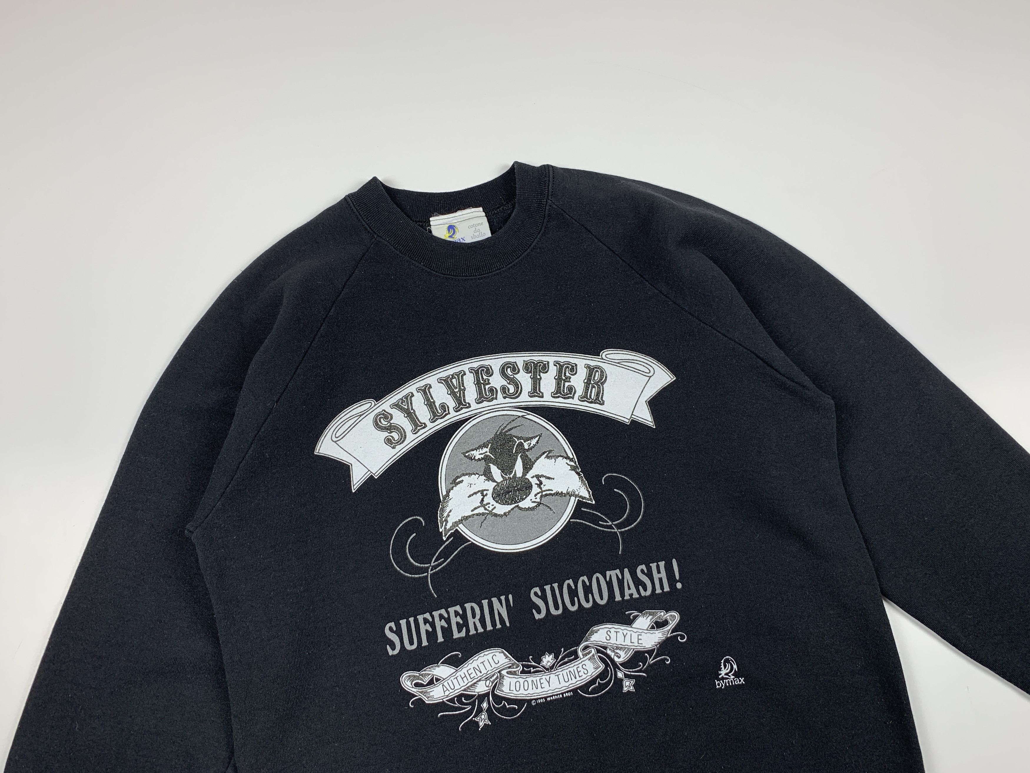 Cartoon Network 90's Sylvester 1995 Warner Bros Vintage Men's Sweatshirt Size US M / EU 48-50 / 2 - 2 Thumbnail
