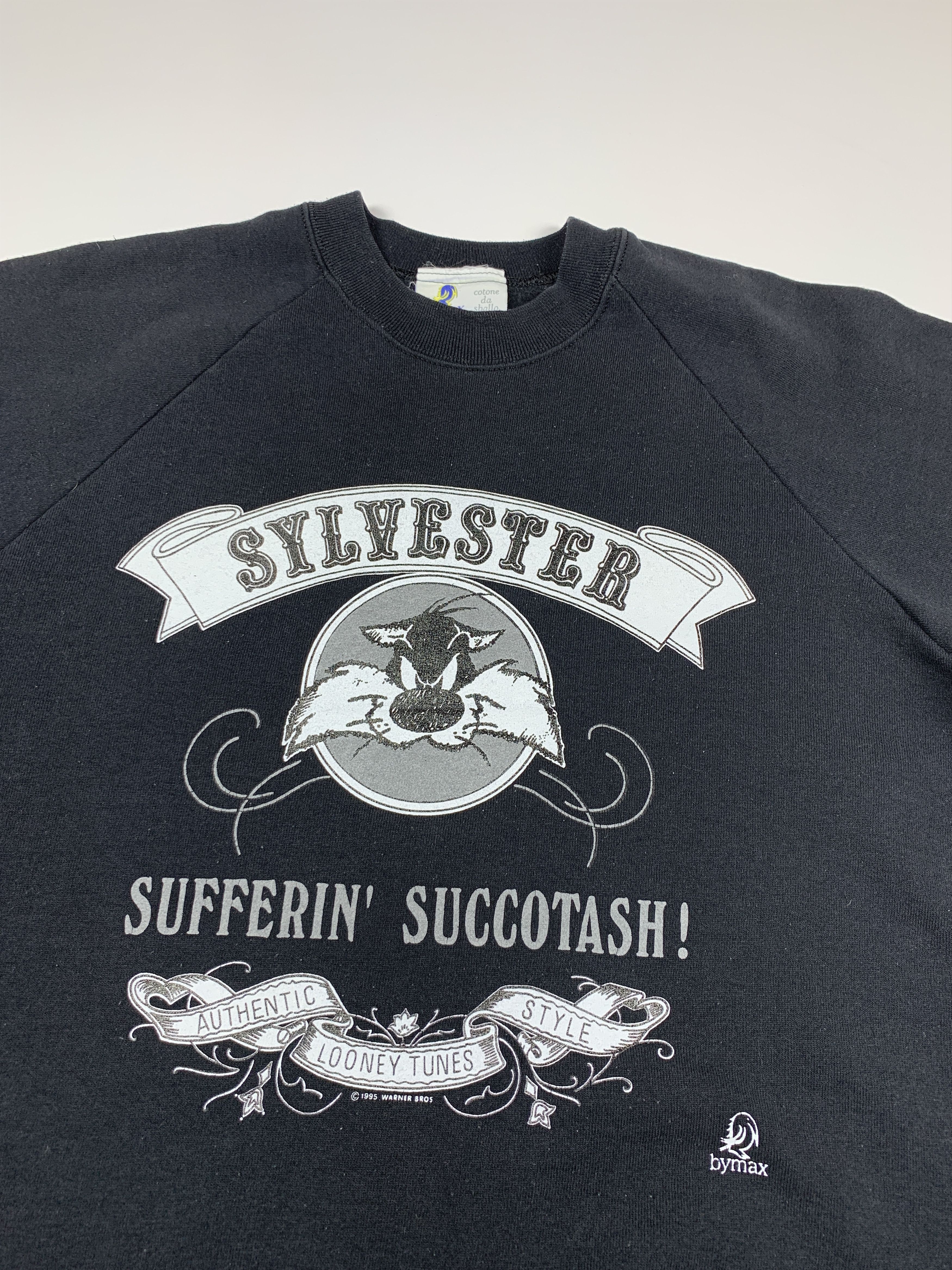 Cartoon Network 90's Sylvester 1995 Warner Bros Vintage Men's Sweatshirt Size US M / EU 48-50 / 2 - 5 Thumbnail