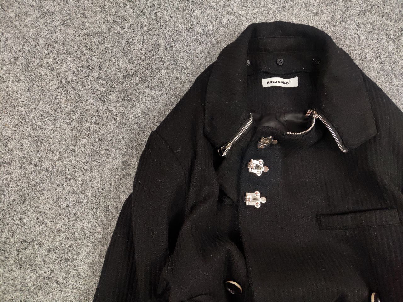 Other Holonomic Designer Japanese Black Womens Jacket Size S / US 4 / IT 40 - 11 Thumbnail
