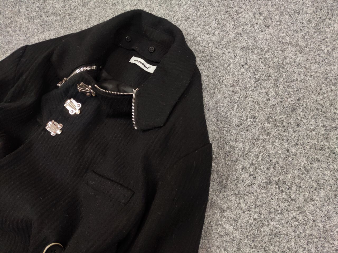 Other Holonomic Designer Japanese Black Womens Jacket Size S / US 4 / IT 40 - 4 Thumbnail