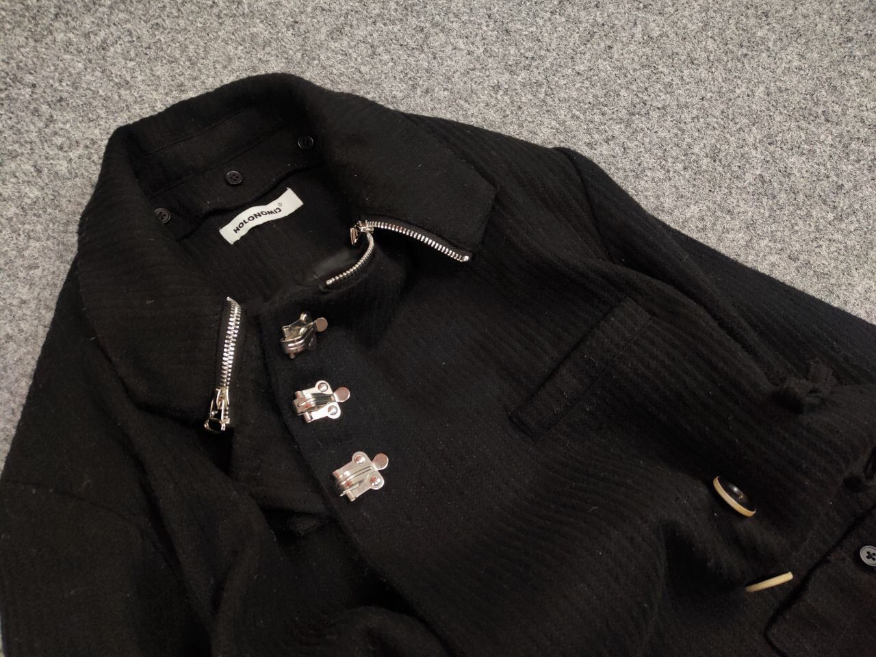Other Holonomic Designer Japanese Black Womens Jacket Size S / US 4 / IT 40 - 12 Thumbnail