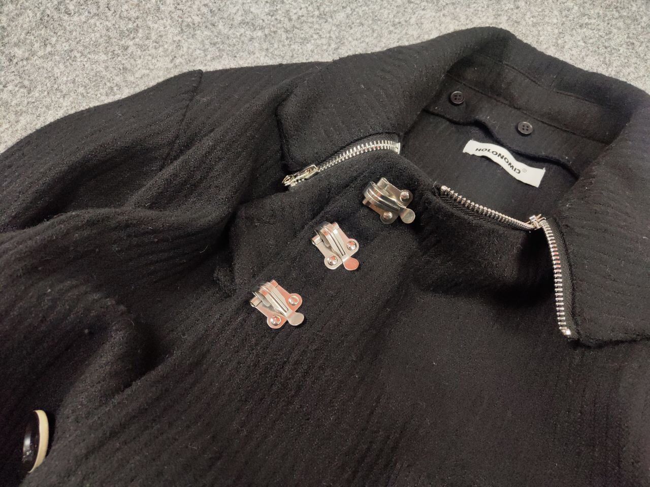Other Holonomic Designer Japanese Black Womens Jacket Size S / US 4 / IT 40 - 14 Thumbnail