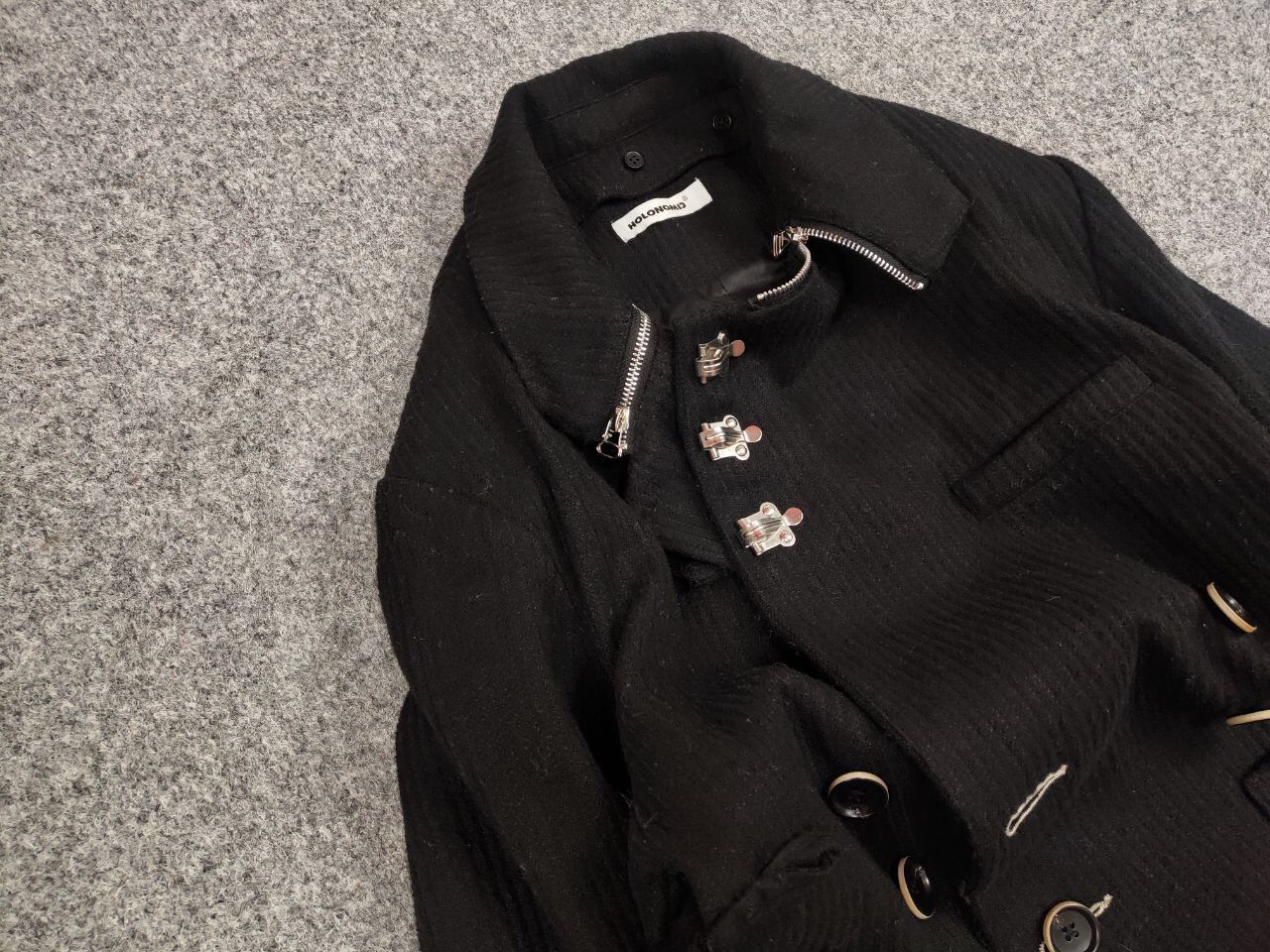 Other Holonomic Designer Japanese Black Womens Jacket Size S / US 4 / IT 40 - 7 Thumbnail