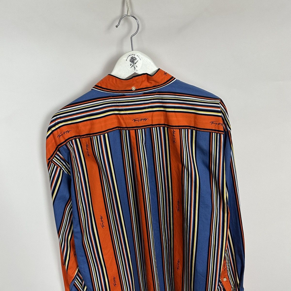 Tommy Hilfiger Vintage 90s Tommy Hilfiger Monogram striped shirt Taiwan Size US XL / EU 56 / 4 - 3 Thumbnail