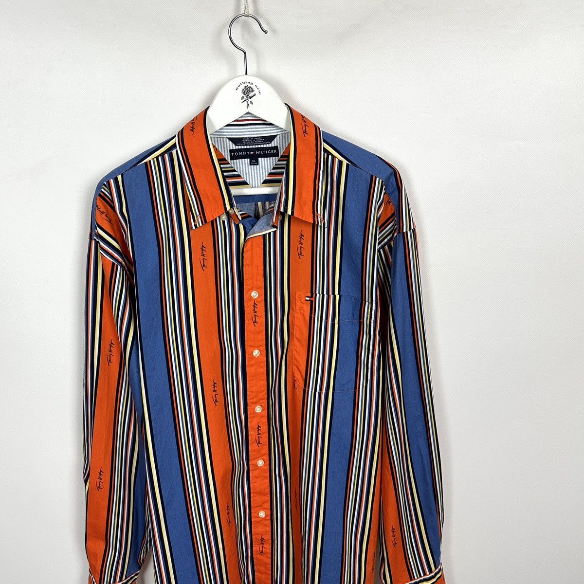 Tommy Hilfiger Vintage 90s Tommy Hilfiger Monogram striped shirt Taiwan Size US XL / EU 56 / 4 - 2 Thumbnail