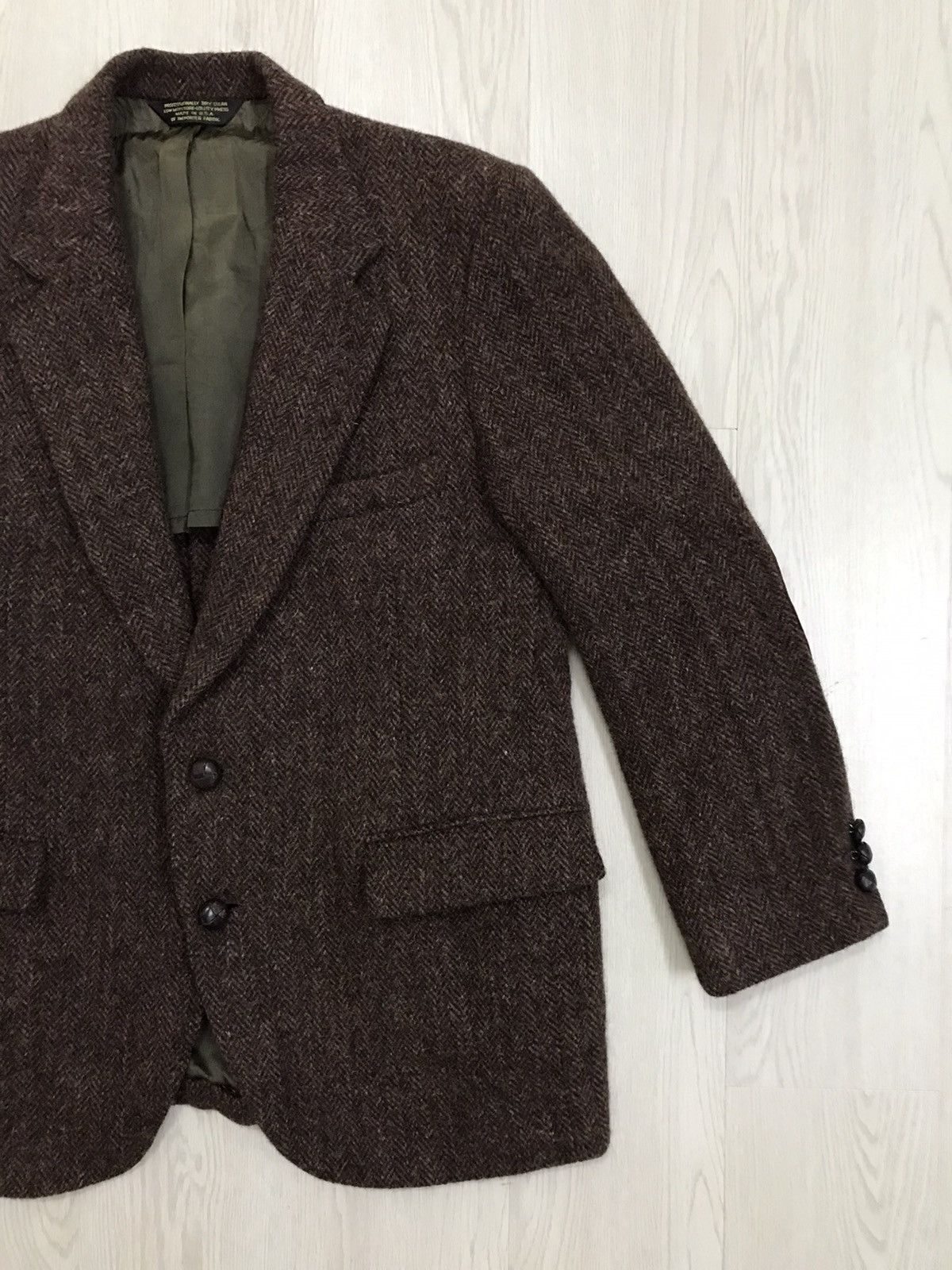 Harris Tweed × Vintage Vintage Harris Tweed Wool Jacket Handwoven Size US M / EU 48-50 / 2 - 5 Thumbnail