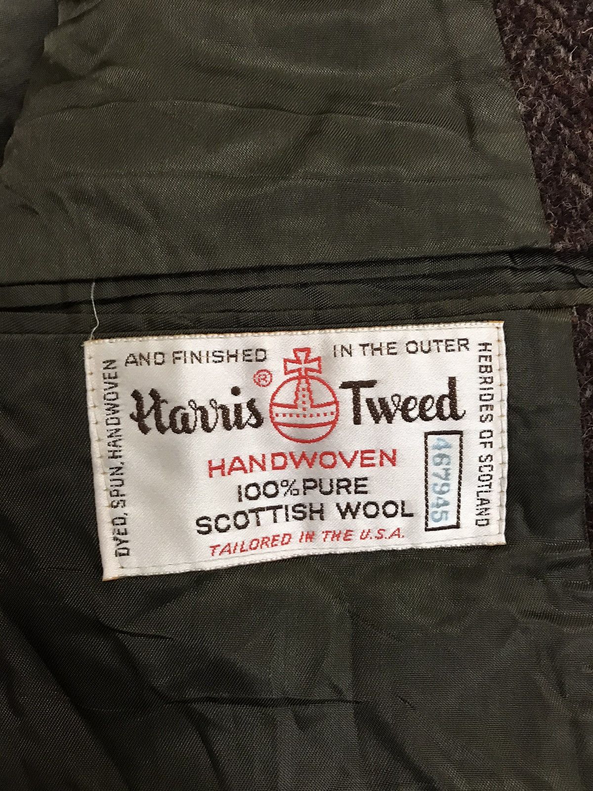 Harris Tweed × Vintage Vintage Harris Tweed Wool Jacket Handwoven Size US M / EU 48-50 / 2 - 14 Thumbnail