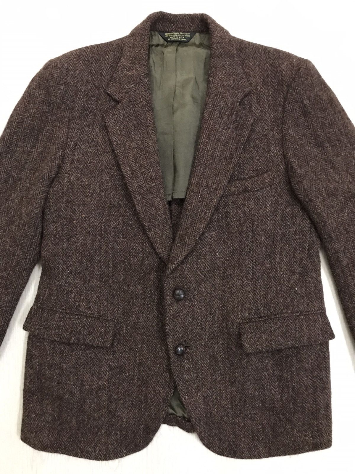 Harris Tweed × Vintage Vintage Harris Tweed Wool Jacket Handwoven Size US M / EU 48-50 / 2 - 3 Thumbnail