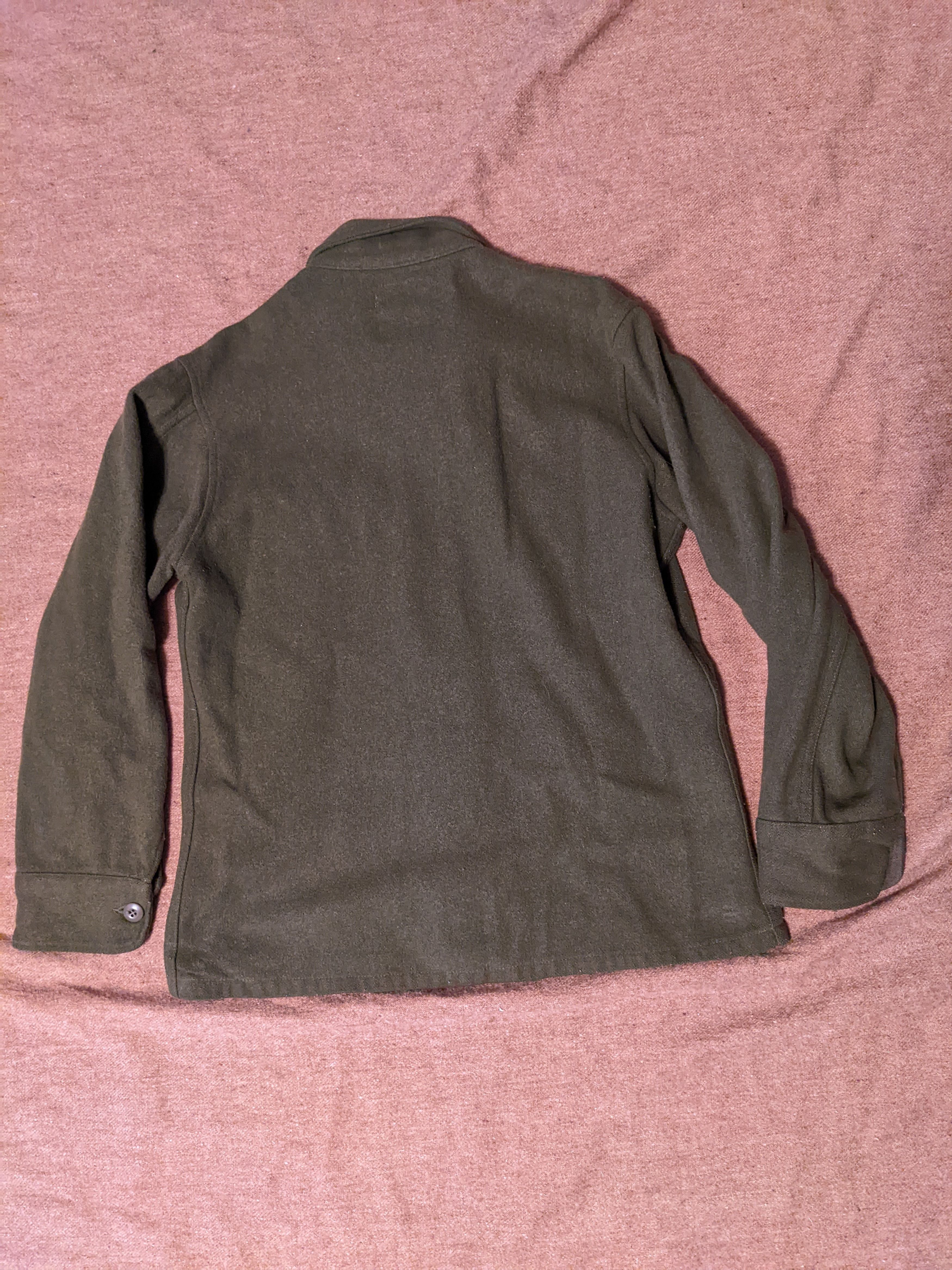 Military VINTAGE 1950's US Military Men's Wool Blend Field Shirt Size US M / EU 48-50 / 2 - 2 Preview