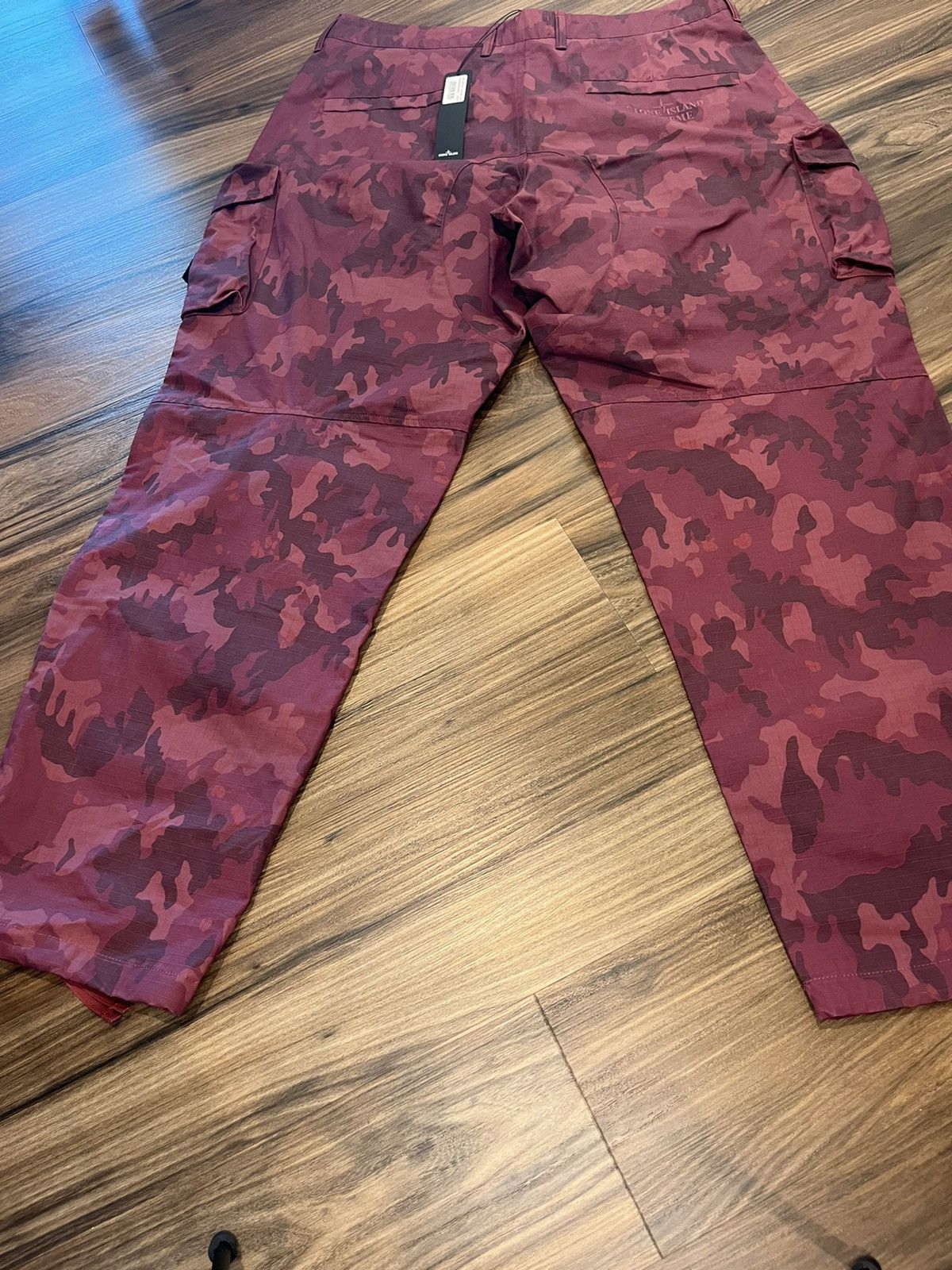 Supreme Stone Island Reactive Ice Camo Ripstop Cargo Pant Red for Women