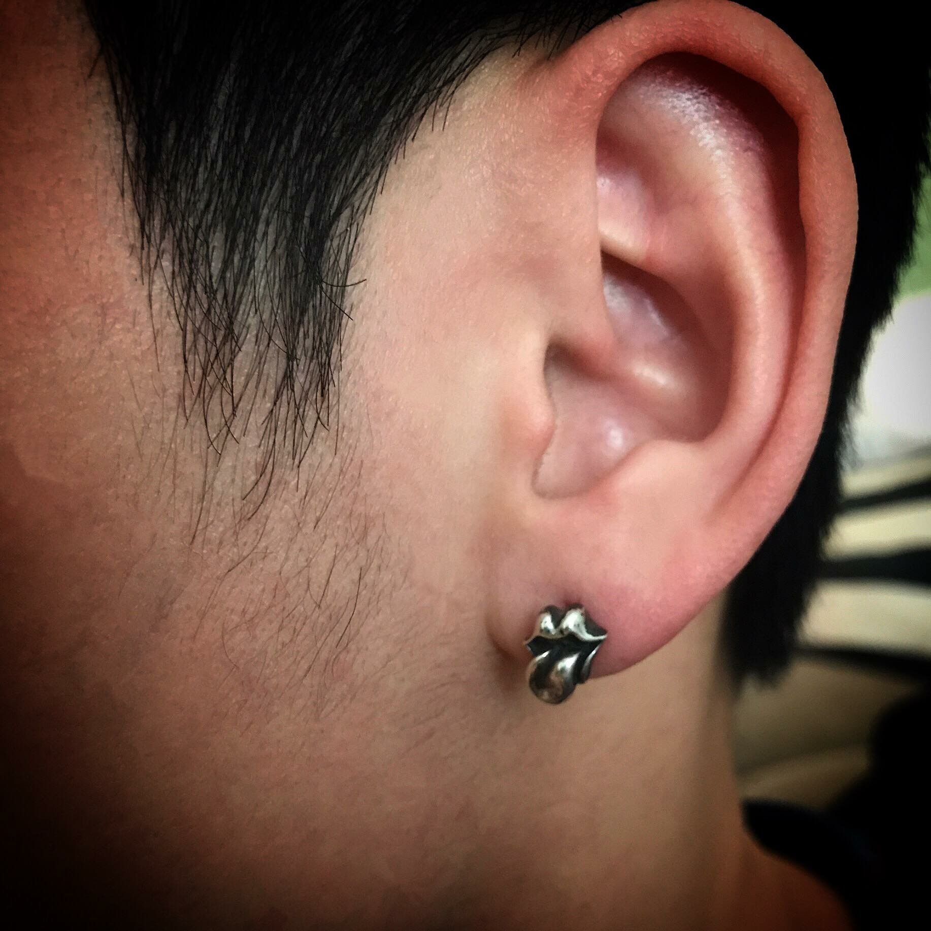 CHROME HEARTS/EARRISTUD Chrome/earrings - lip & tongue stud