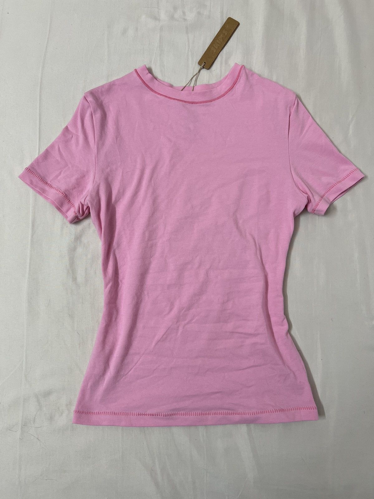 NWT Skims Cotton popular Jersey Long Sleeve T-Shirt in BUBBLEGUM sz S - RARE