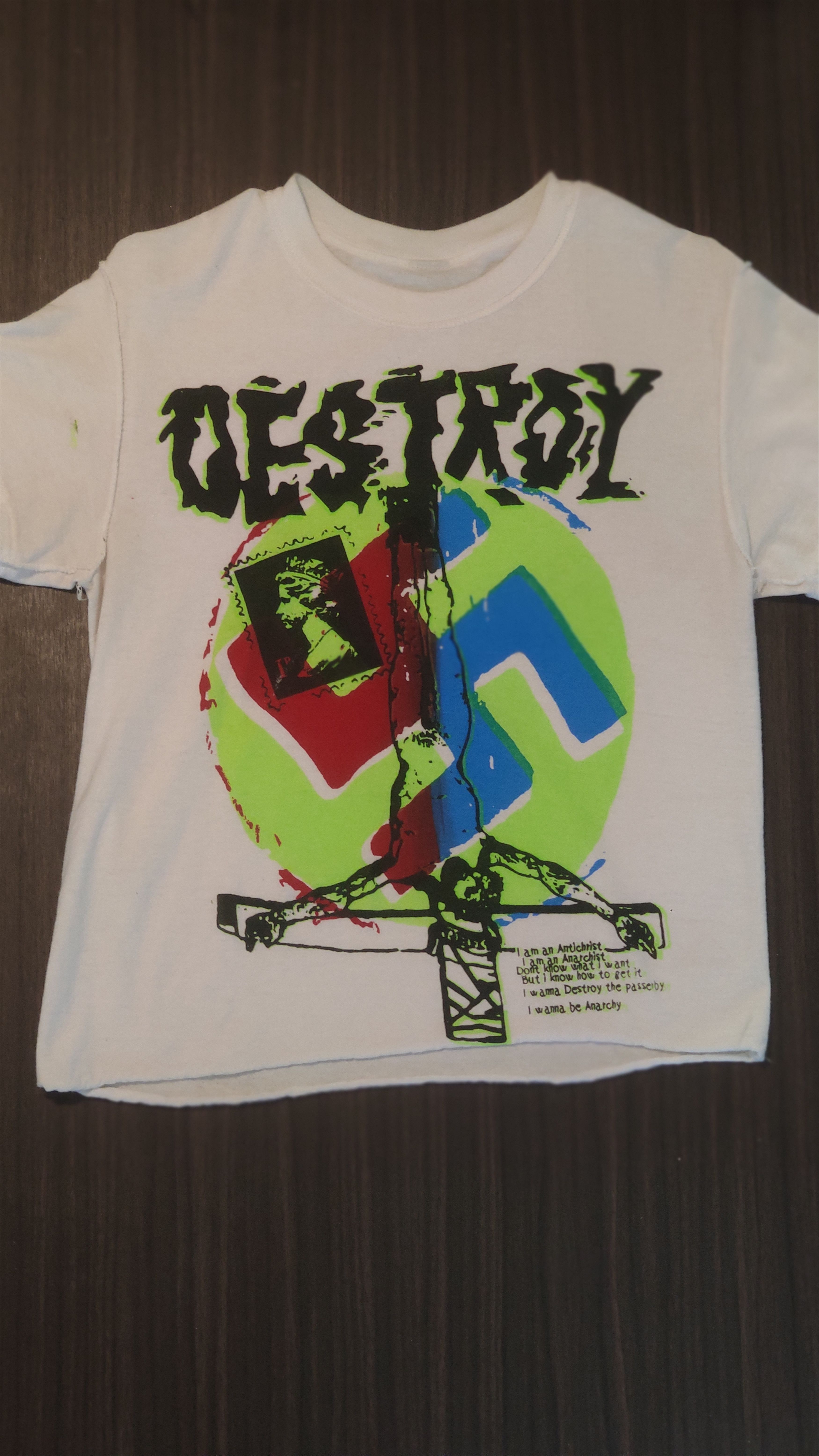 image of Seditionaries Destroy T-Shirt in White, Men's (Size Small)