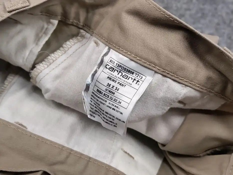 Carhartt Vintage 90's Carhartt Prime Pants Beige Trousers Regular Fit Size US 36 / EU 52 - 10 Thumbnail
