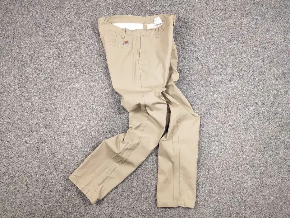 Carhartt Vintage 90's Carhartt Prime Pants Beige Trousers Regular Fit Size US 36 / EU 52 - 7 Thumbnail