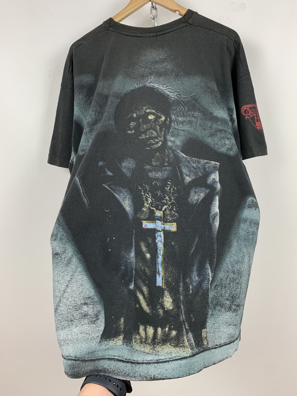 Band Tees 1992 Vintage Asphyx Last One On Earth All Over Print Shirt Size US XL / EU 56 / 4 - 11 Thumbnail