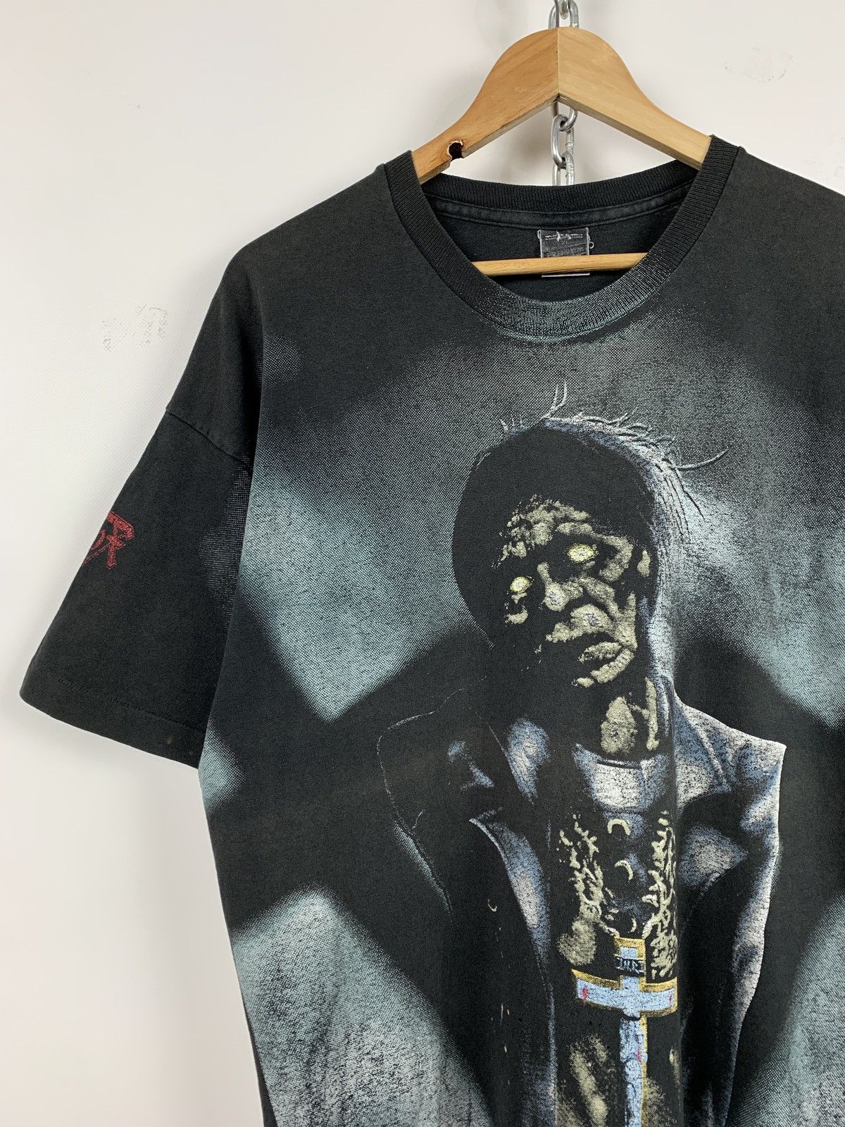 Band Tees 1992 Vintage Asphyx Last One On Earth All Over Print Shirt Size US XL / EU 56 / 4 - 3 Thumbnail