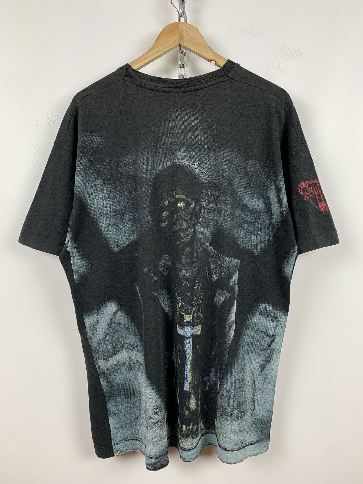 Band Tees 1992 Vintage Asphyx Last One On Earth All Over Print Shirt Size US XL / EU 56 / 4 - 2 Thumbnail