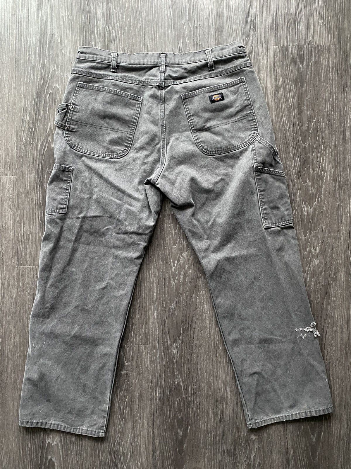 Dickies Dickies Grey Baggy Carpenter Pants Distressed Jeans Denim Size US 35 - 1 Thumbnail