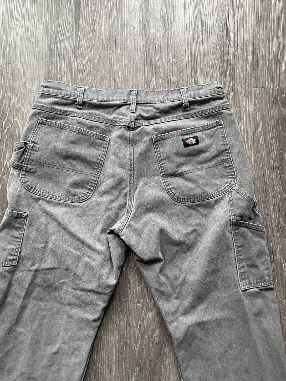 Dickies Dickies Grey Baggy Carpenter Pants Distressed Jeans Denim Size US 35 - 2 Thumbnail