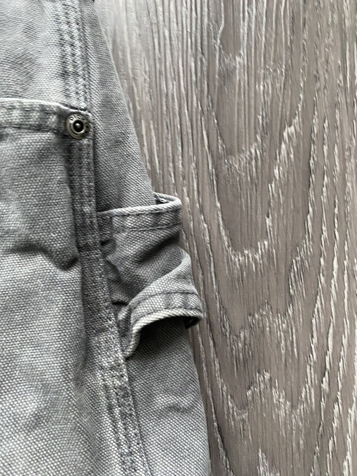 Dickies Dickies Grey Baggy Carpenter Pants Distressed Jeans Denim Size US 35 - 8 Thumbnail